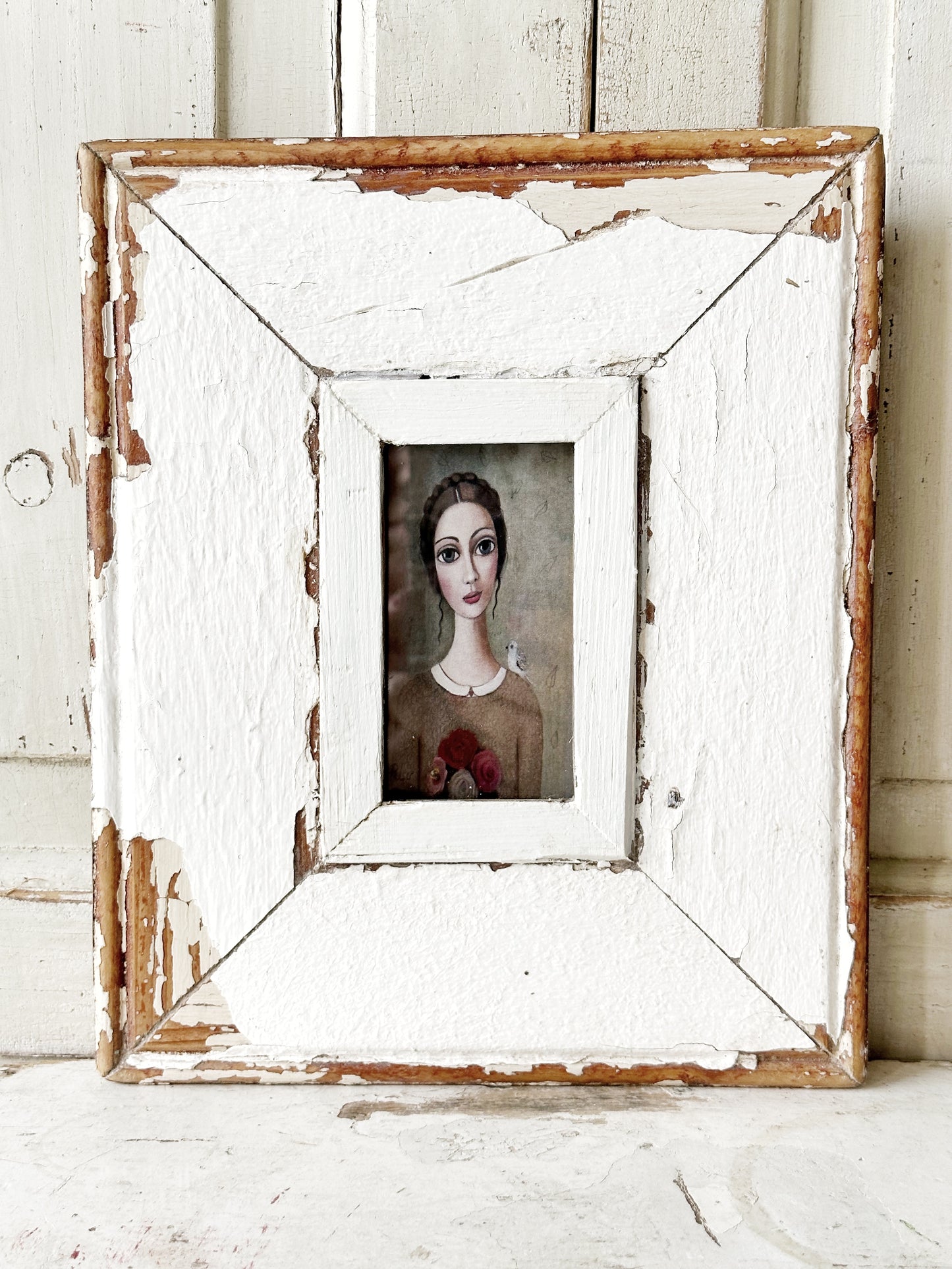 A Beautiful framed portrait of a lady by Sandra Pelser E
