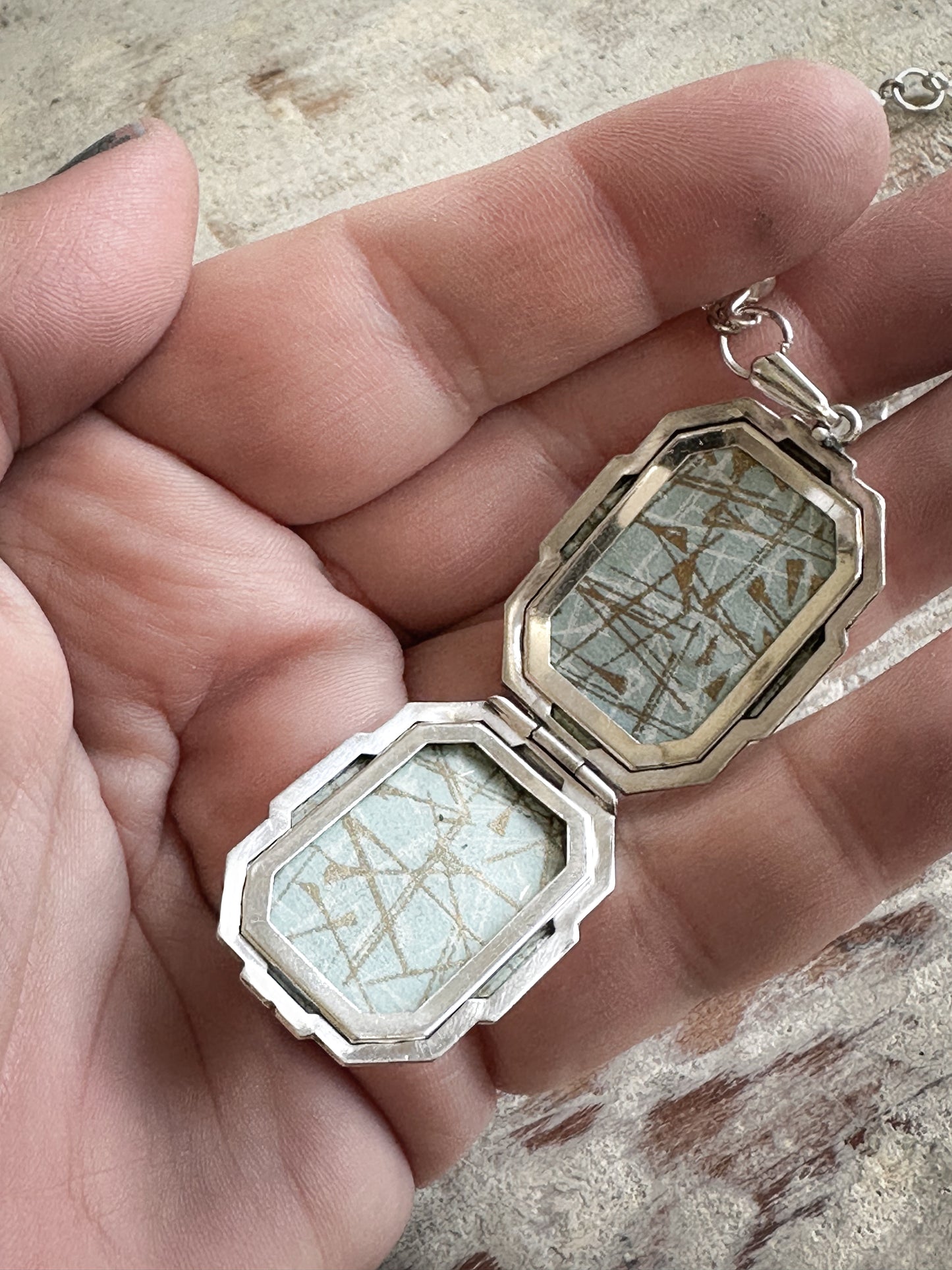 Found Object Aesthetic Movement Silver Locket Necklace by Jealous Moon Jewellery