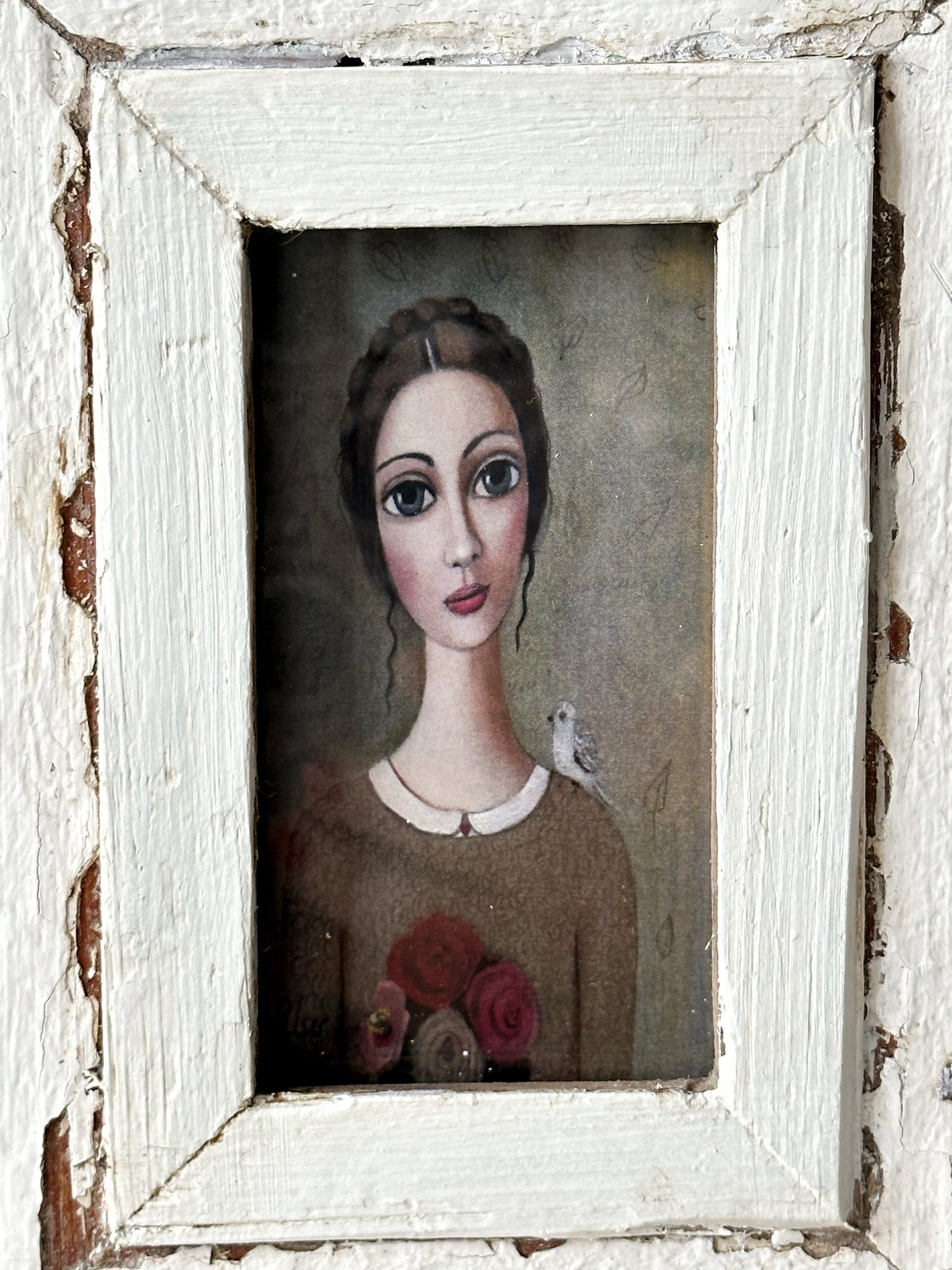 A Beautiful framed portrait of a lady by Sandra Pelser E