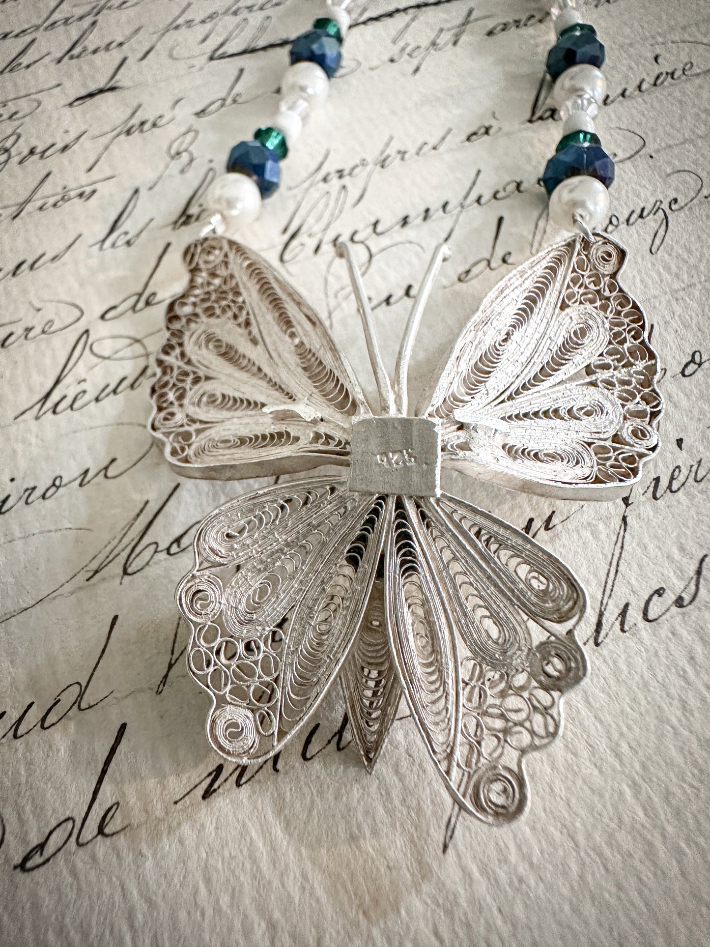 Found Object Art Deco Dress Clip with Cherub Necklace by Jealous Moon Jewellery