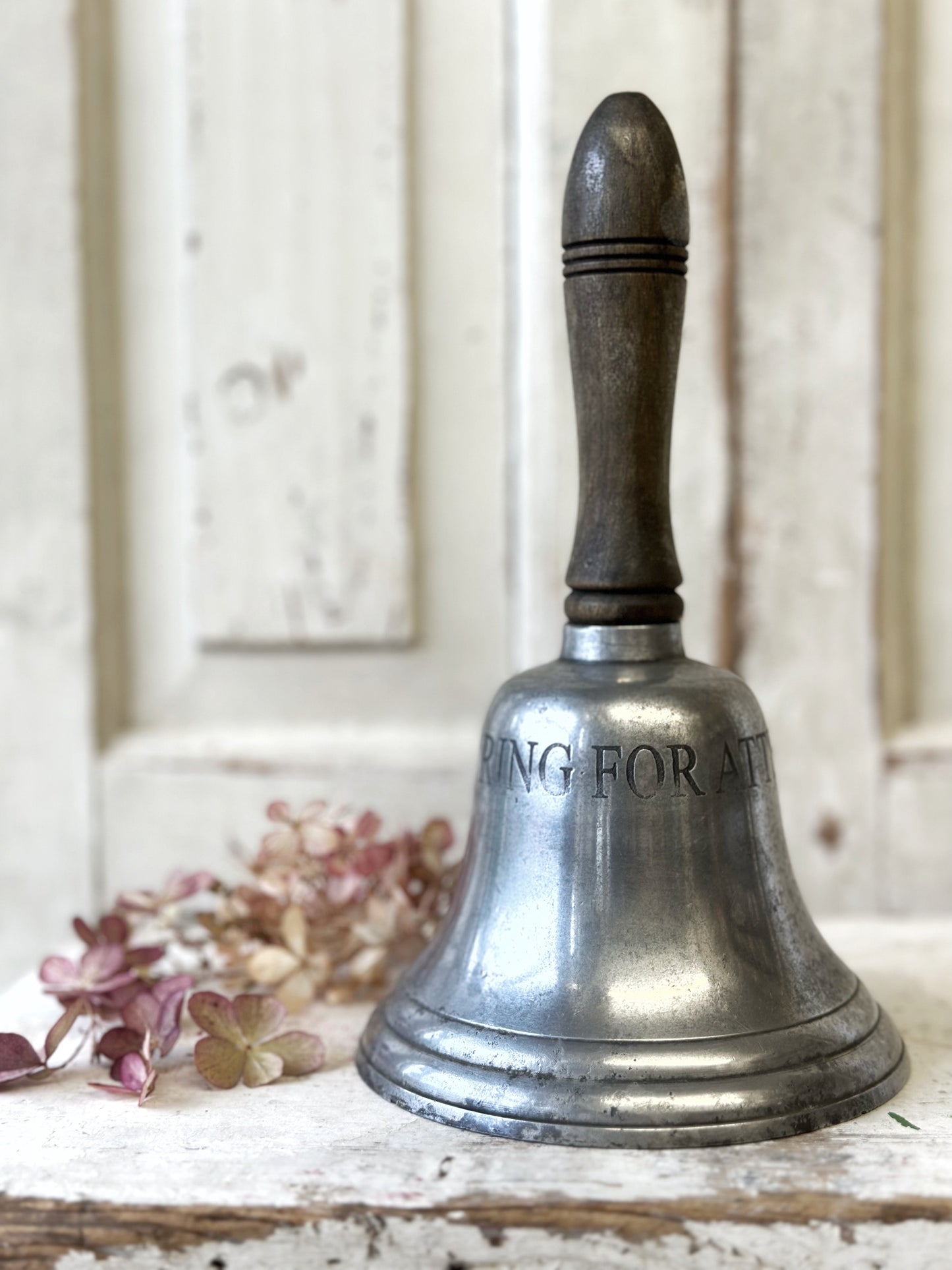 Vintage shop or hotel counter “Ring for attention” bell