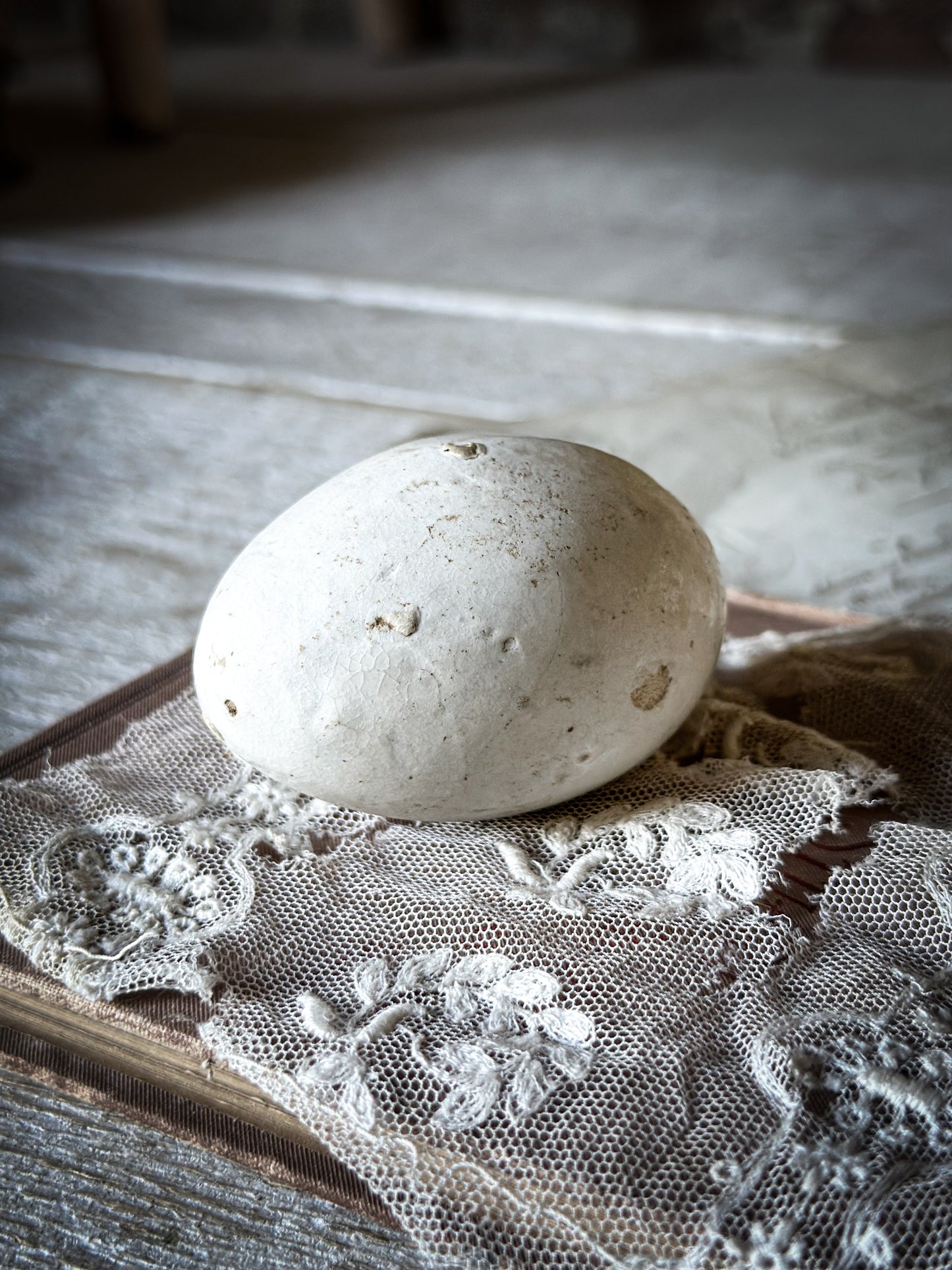 Antique ceramic “Broody egg”