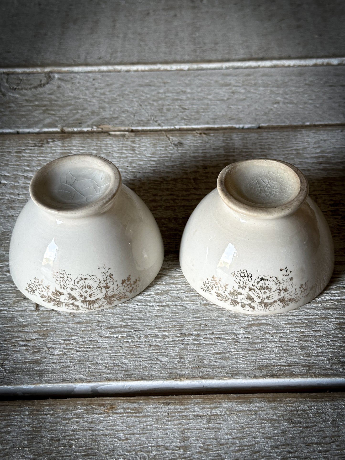 A Pair of French Mini Café au Lait Bowls