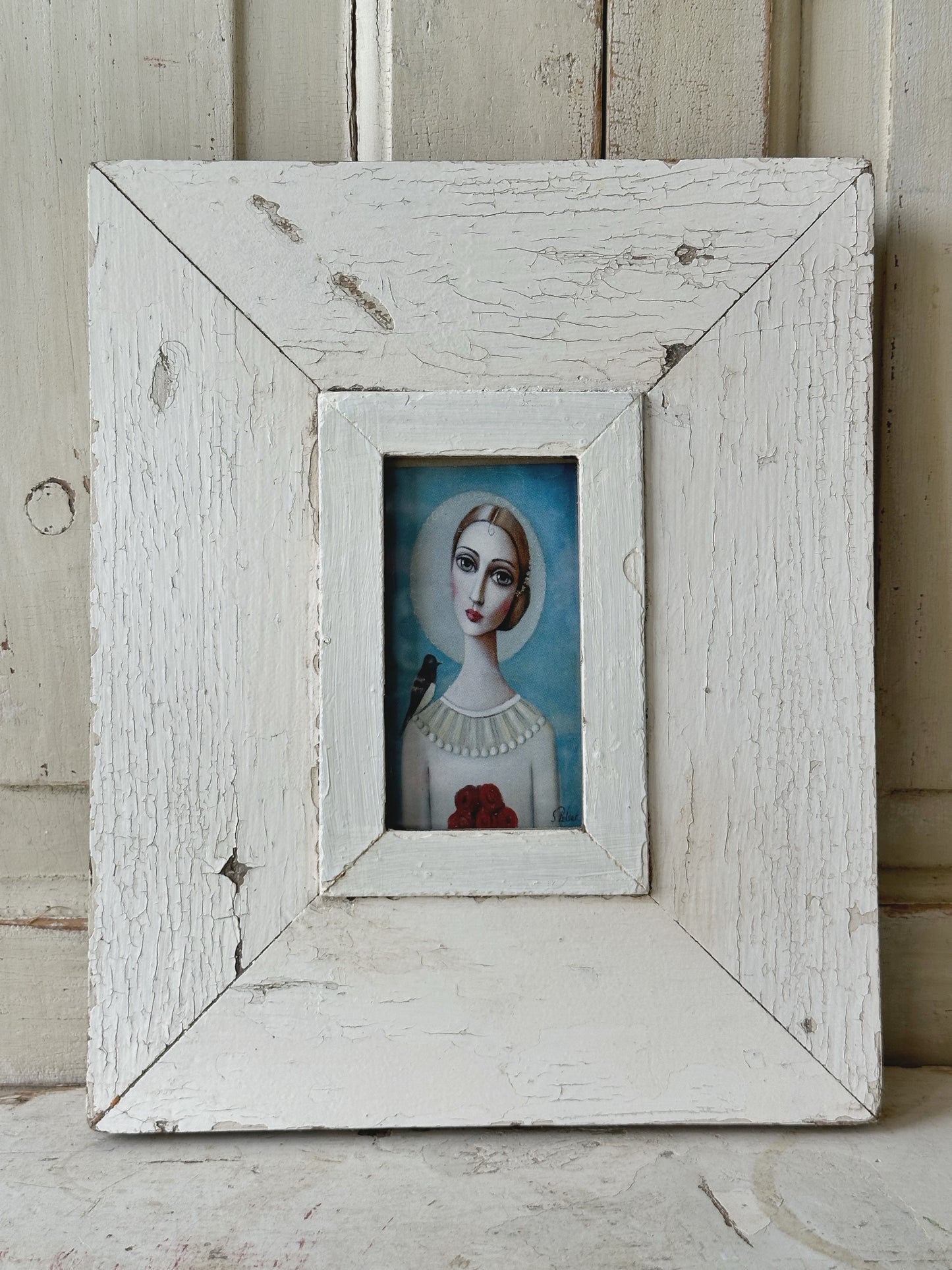 A Beautiful framed portrait of a lady by Sandra Pelser D
