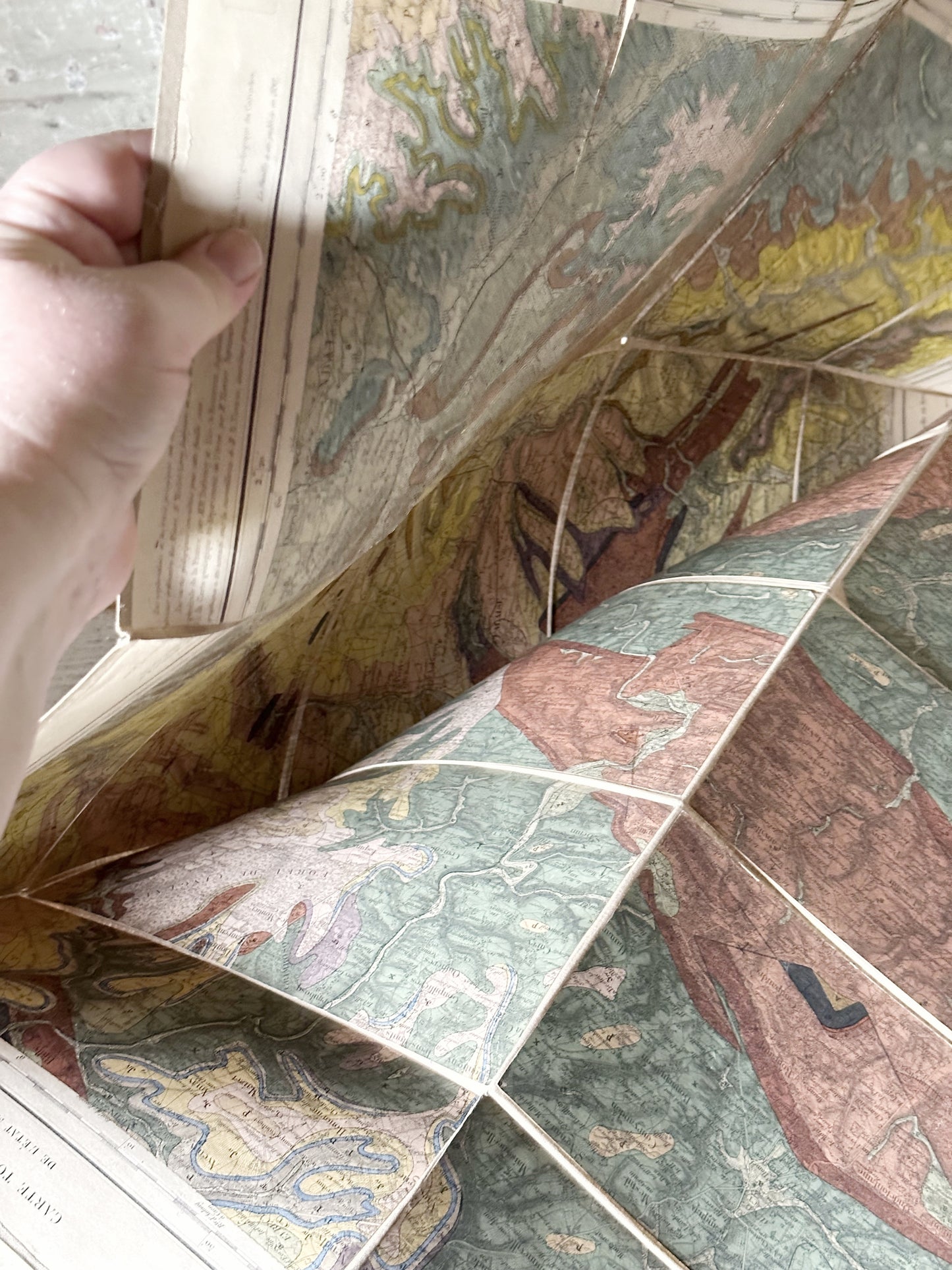 A charming antique French map of amazing quality and design