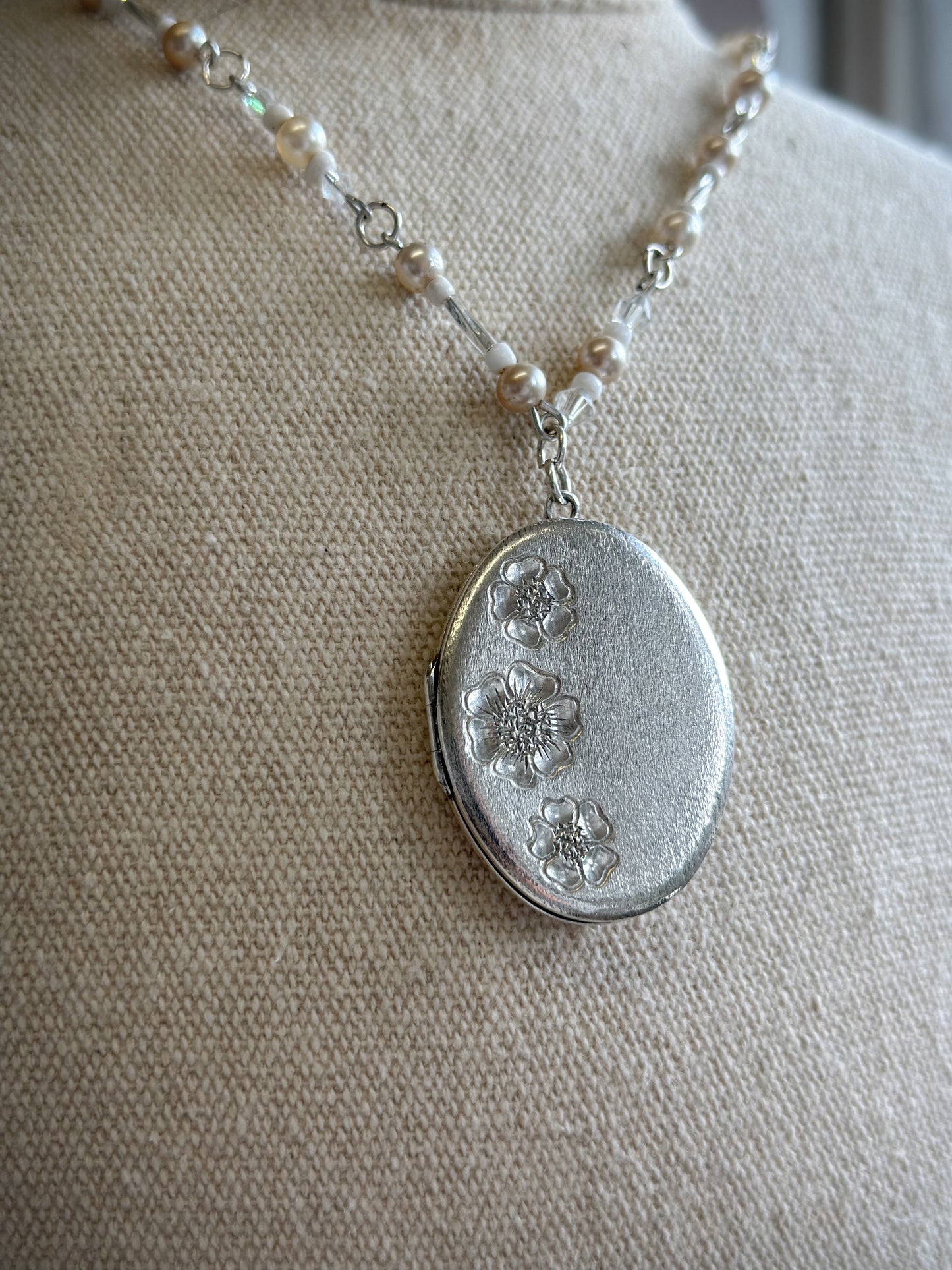 Found Object Vintage Silver Locket Necklace by Jealous Moon Jewellery