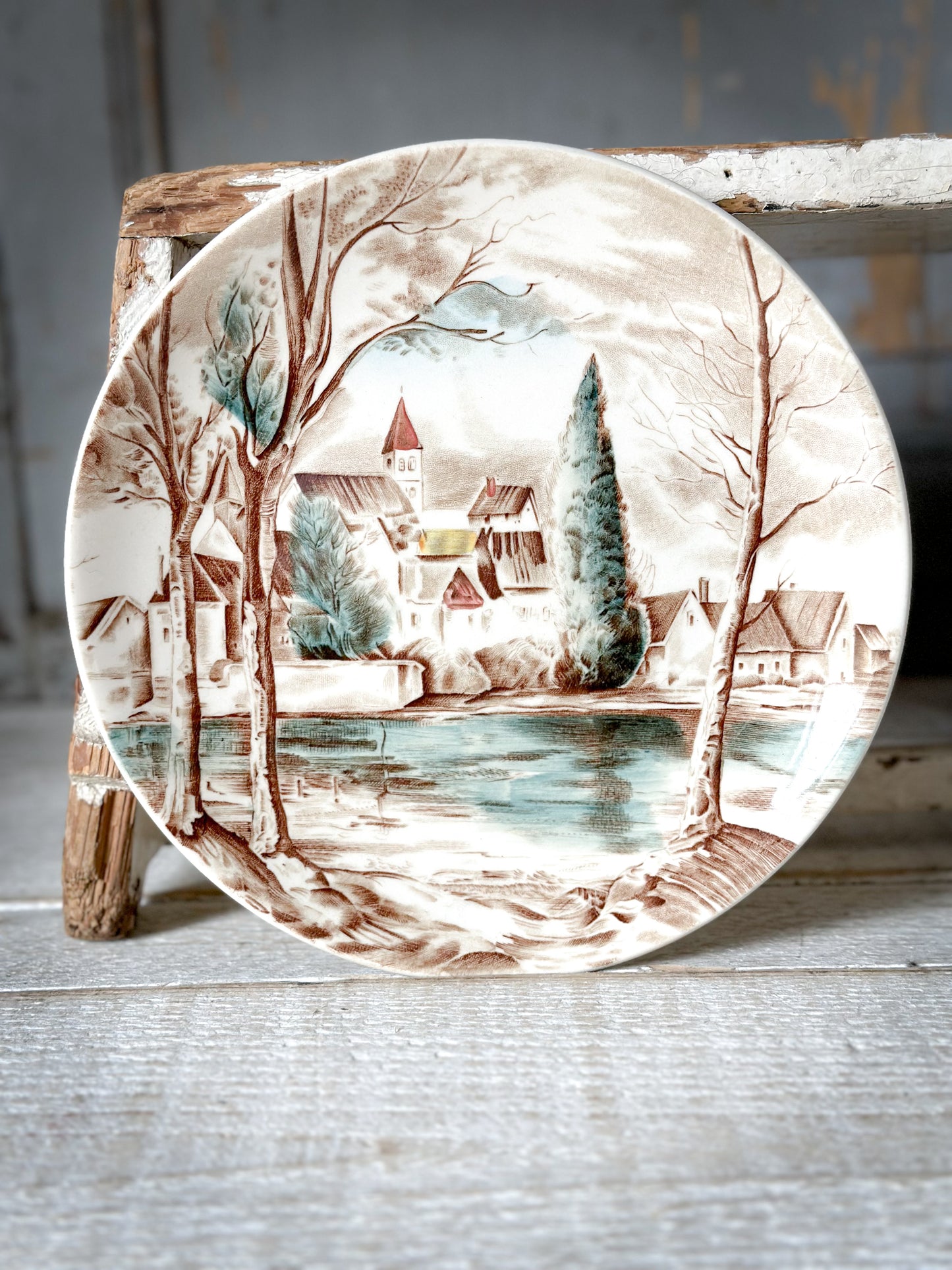 A lovely vintage plate “Dream Town” by Johnson Bros