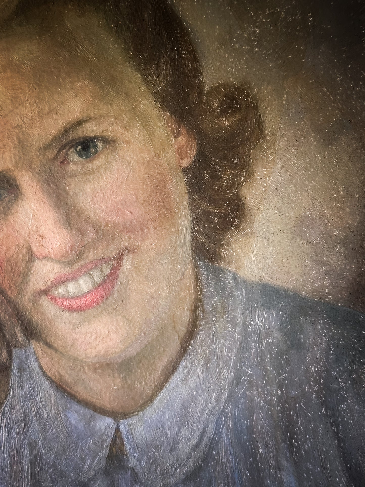 A 1930’s Oil on Board Vintage Portrait Painting of a Young Woman