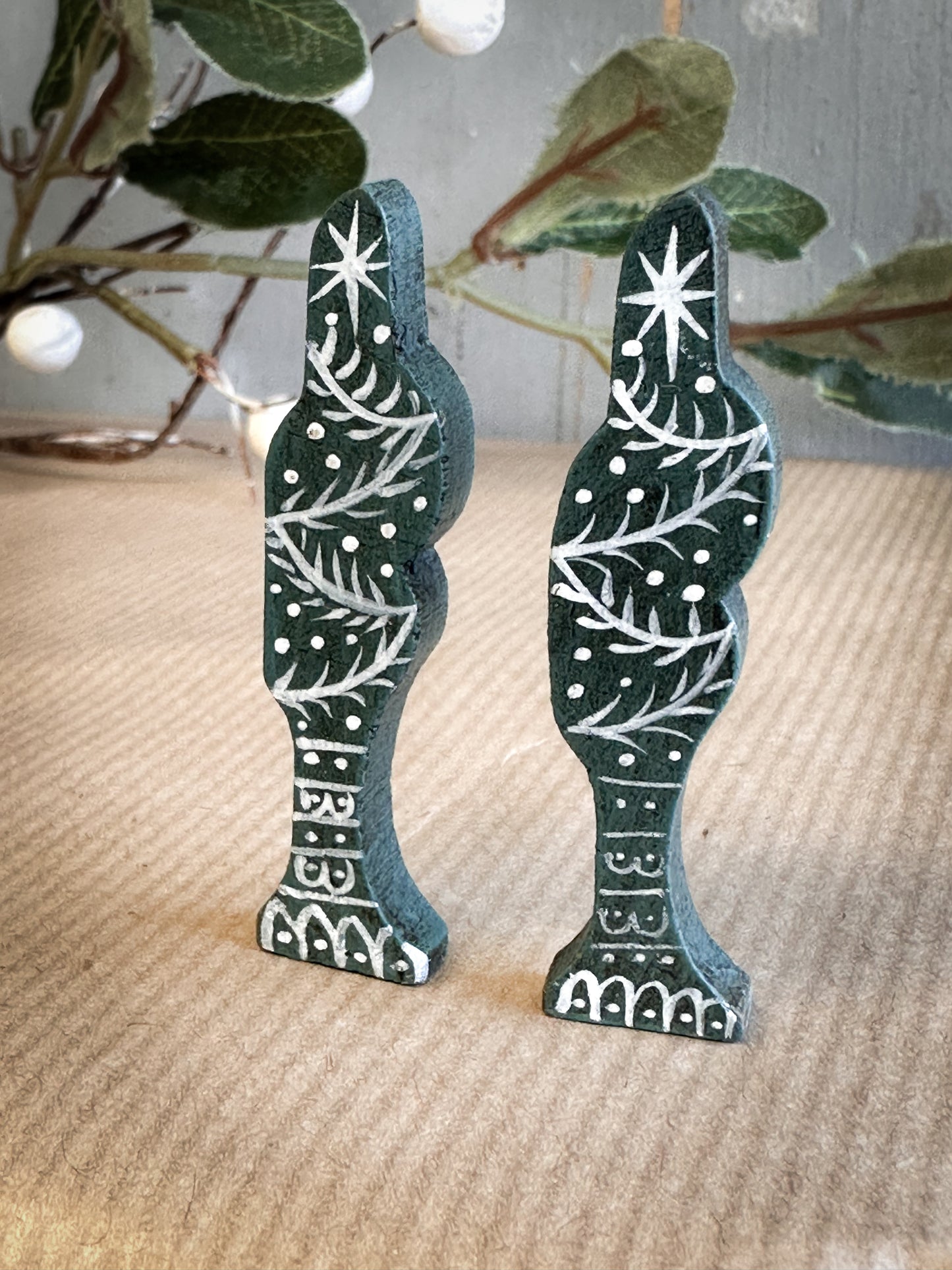 A Vintage German Reworked Erzgebirge Tree For A Christmas Putz Village