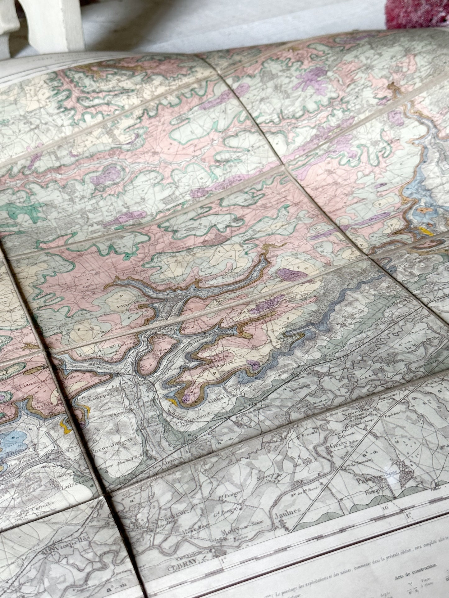 A charming antique French map of amazing quality and design.