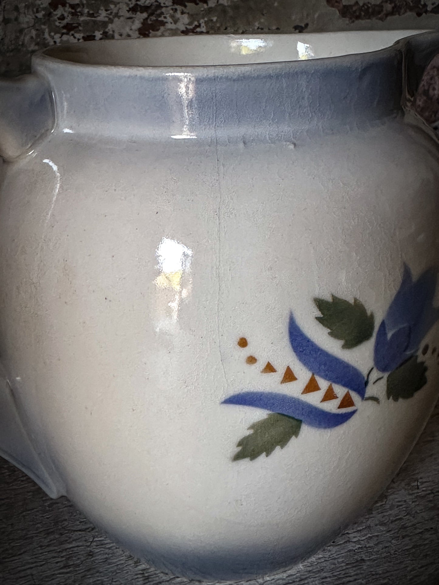 A Vintage Sponge Ware Flower Jug