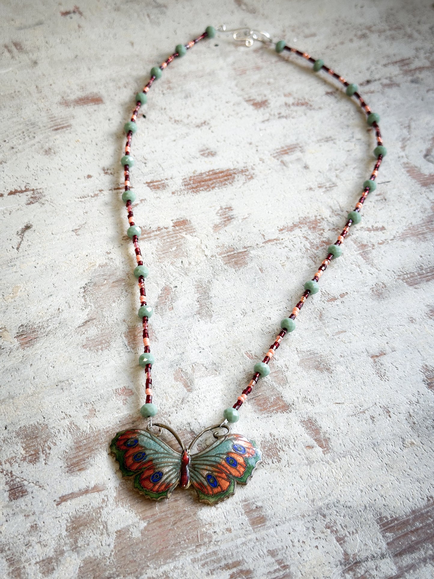 Found Object Antique Butterfly Necklace by Jealous Moon Jewellery