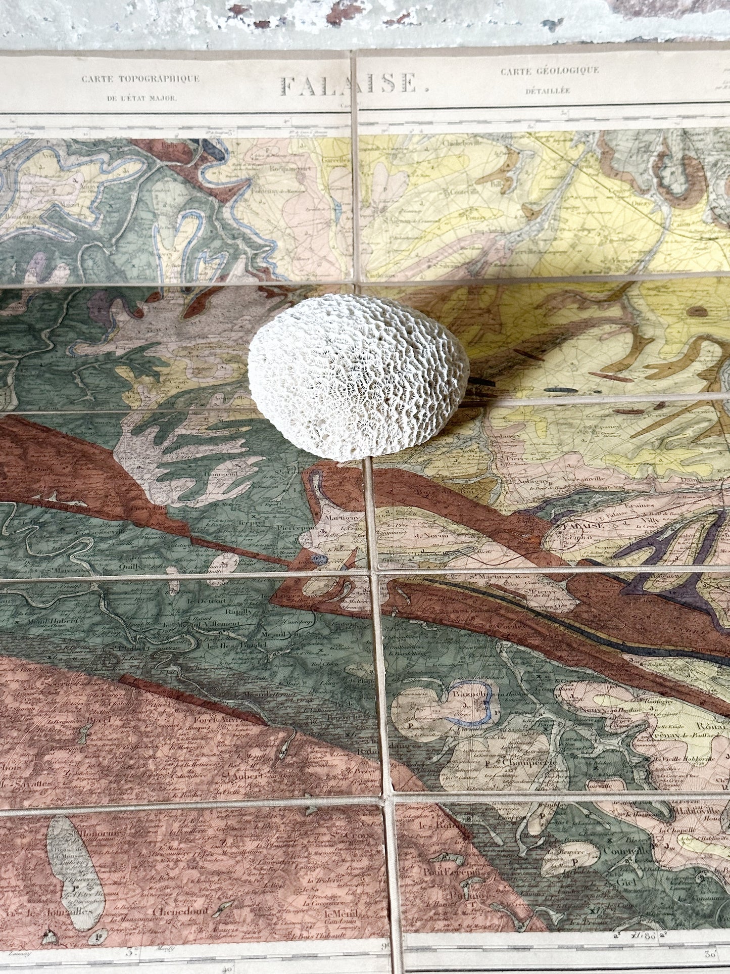 A charming antique French map of amazing quality and design