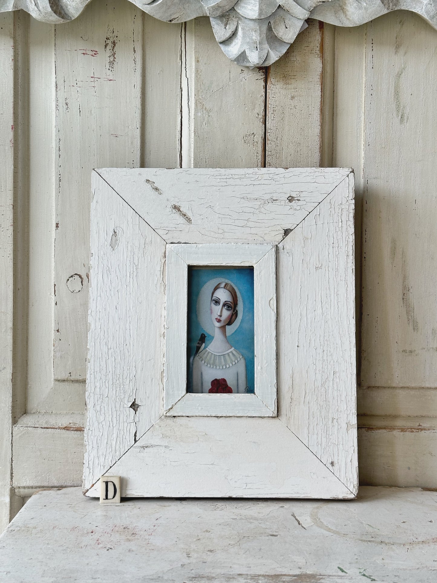 A Beautiful framed portrait of a lady by Sandra Pelser D