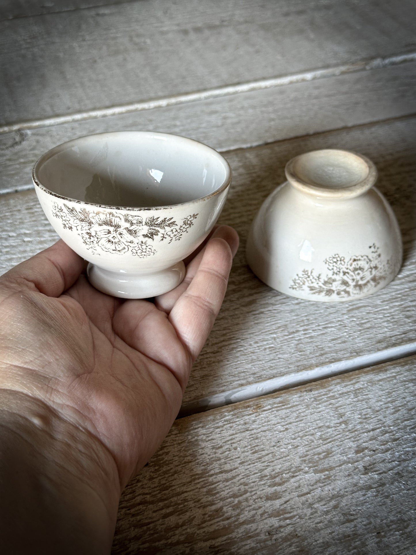 A Pair of French Mini Café au Lait Bowls