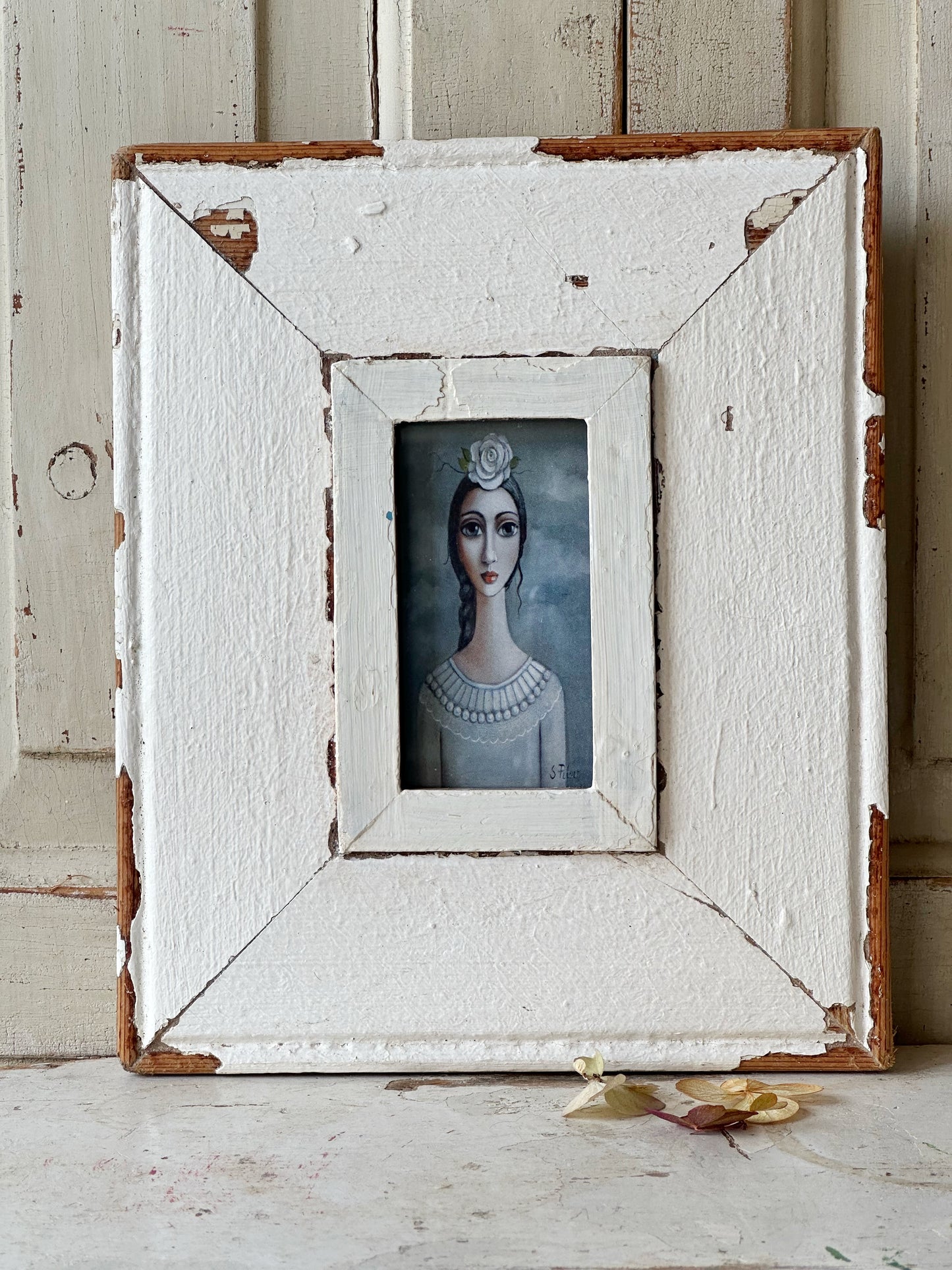 A Beautiful framed portrait of a lady by Sandra Pelser H