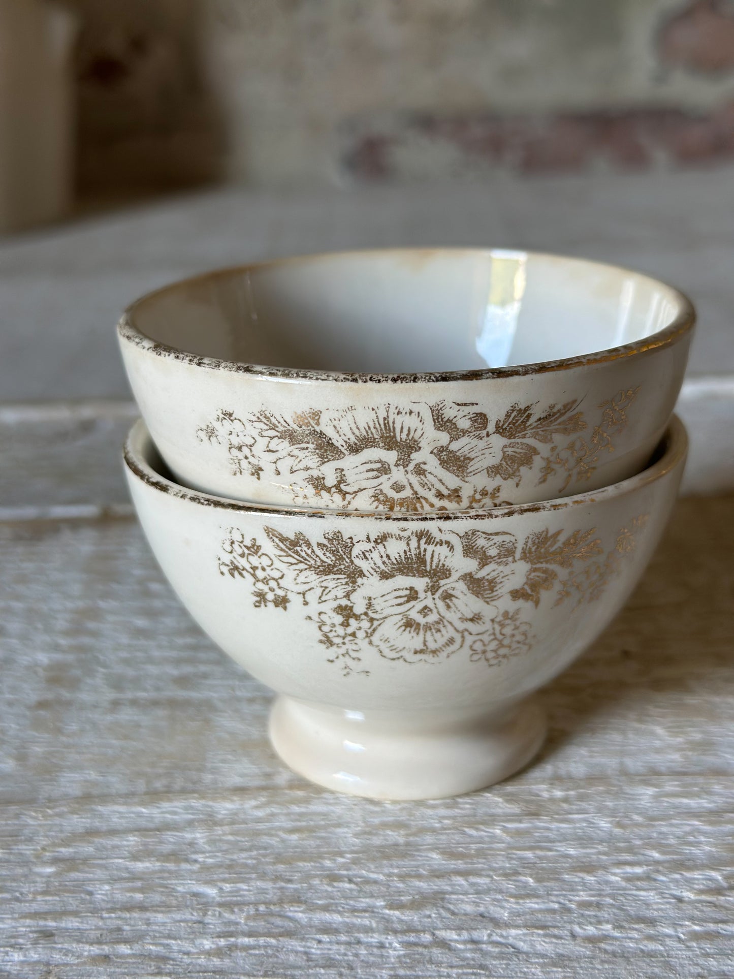 A Pair of French Mini Café au Lait Bowls