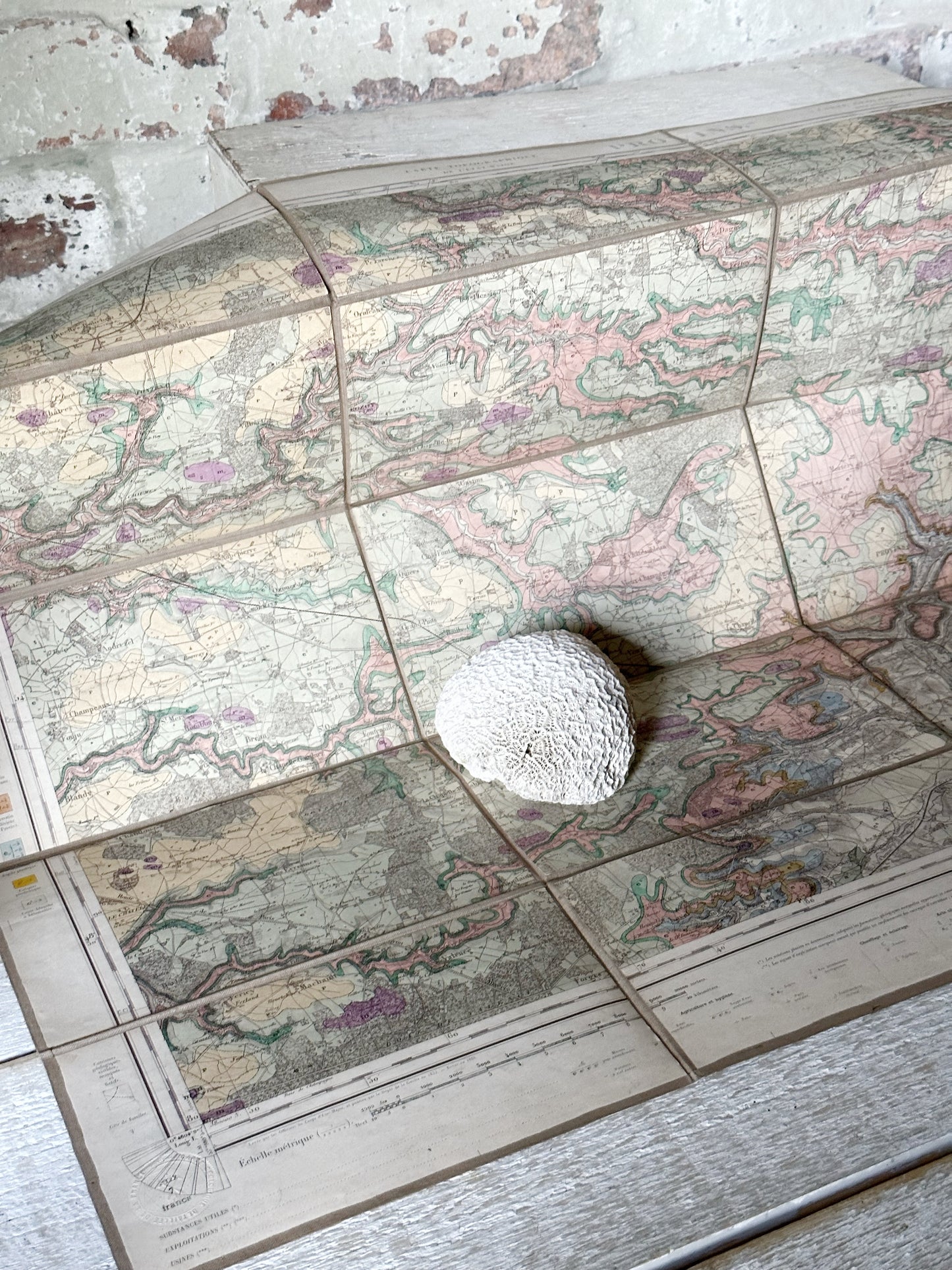 A charming antique French map of amazing quality and design.