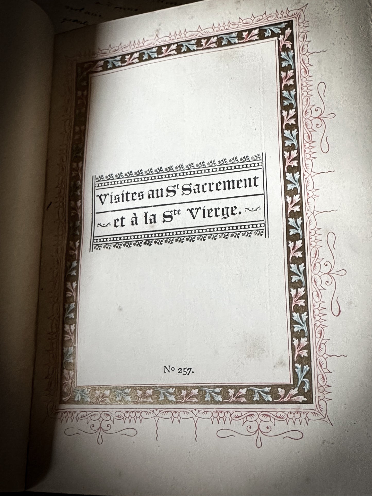 Visited au St. Sacrement et àLa Ste Vierge (no.257) Tornei, 1887