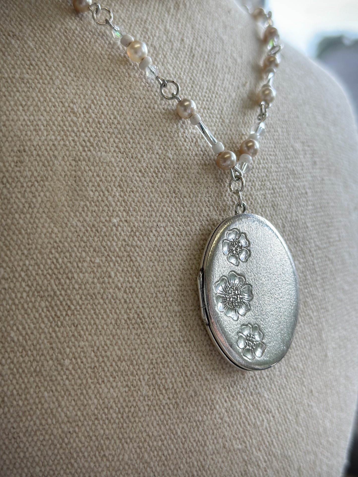 Found Object Vintage Silver Locket Necklace by Jealous Moon Jewellery