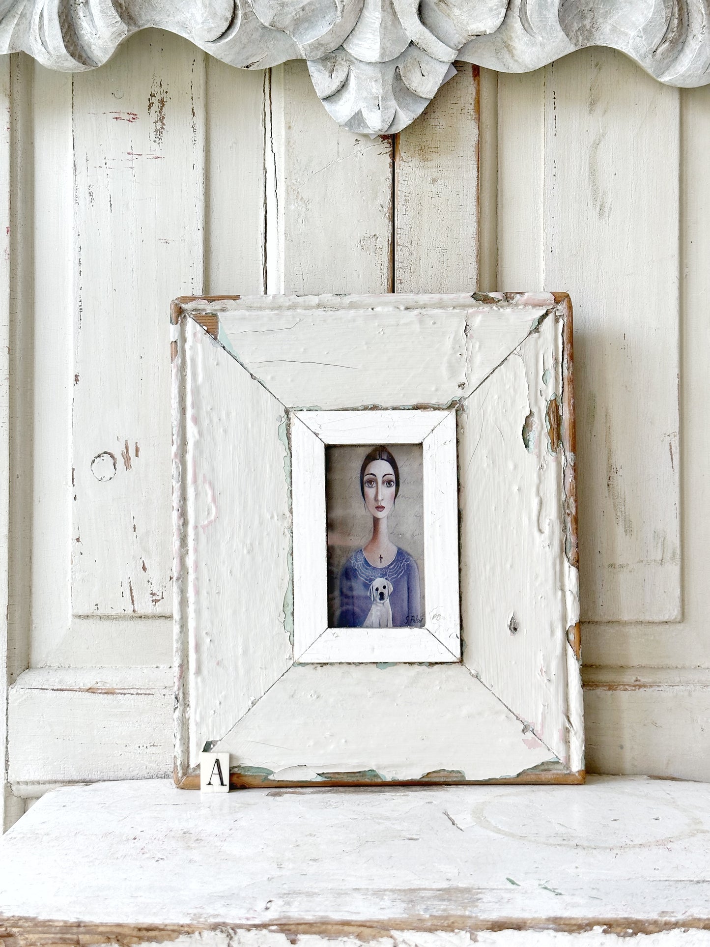 A Beautiful framed portrait of a lady by Sandra Pelser A
