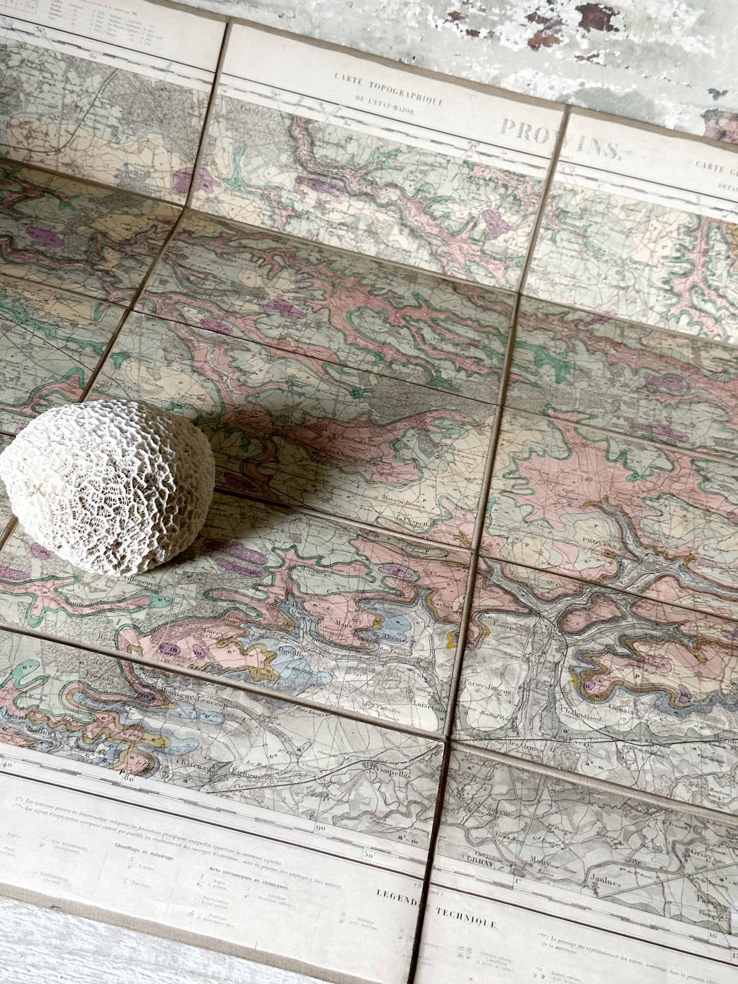 A charming antique French map of amazing quality and design.