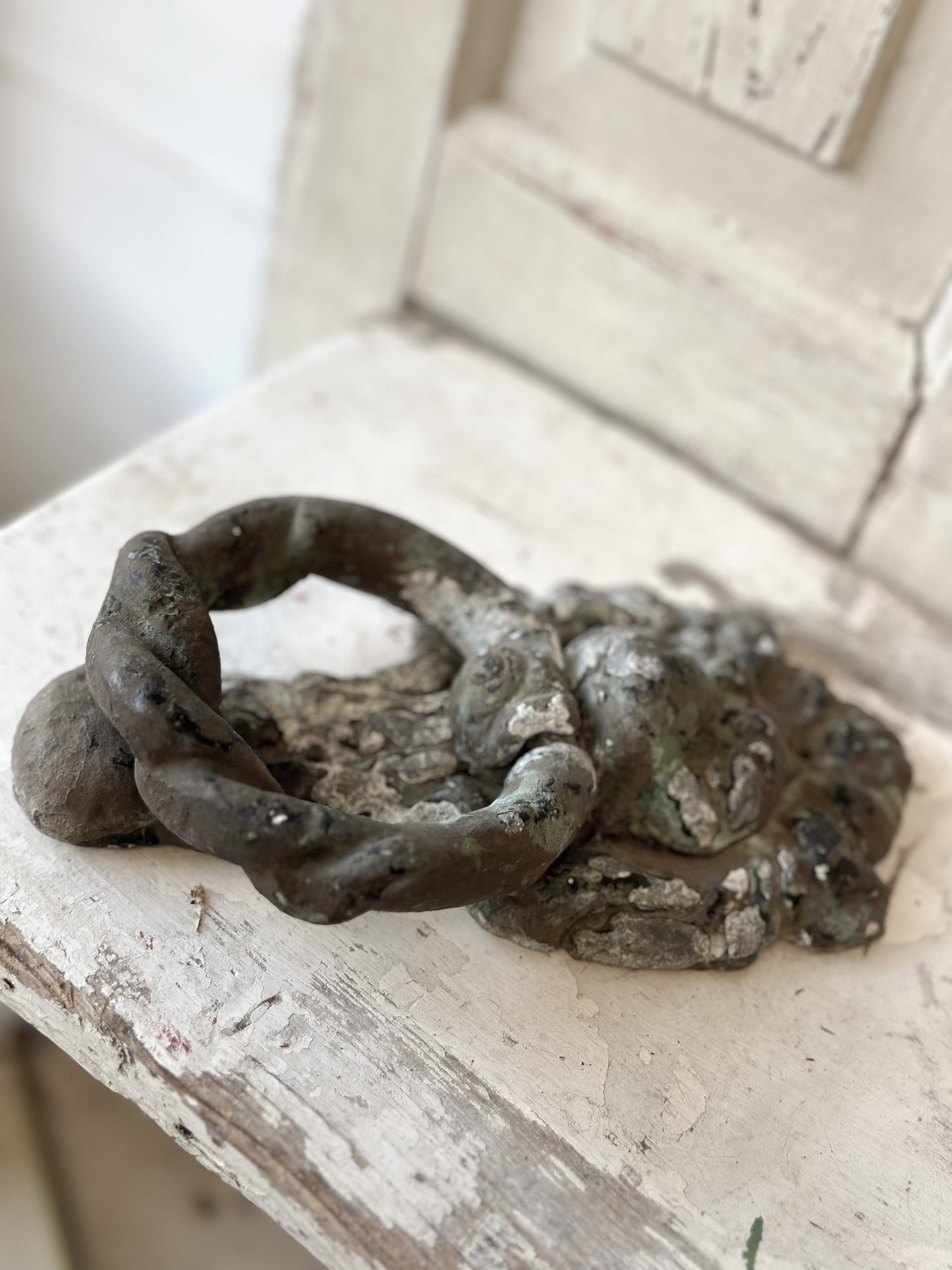 Beautiful weathered lion knocker