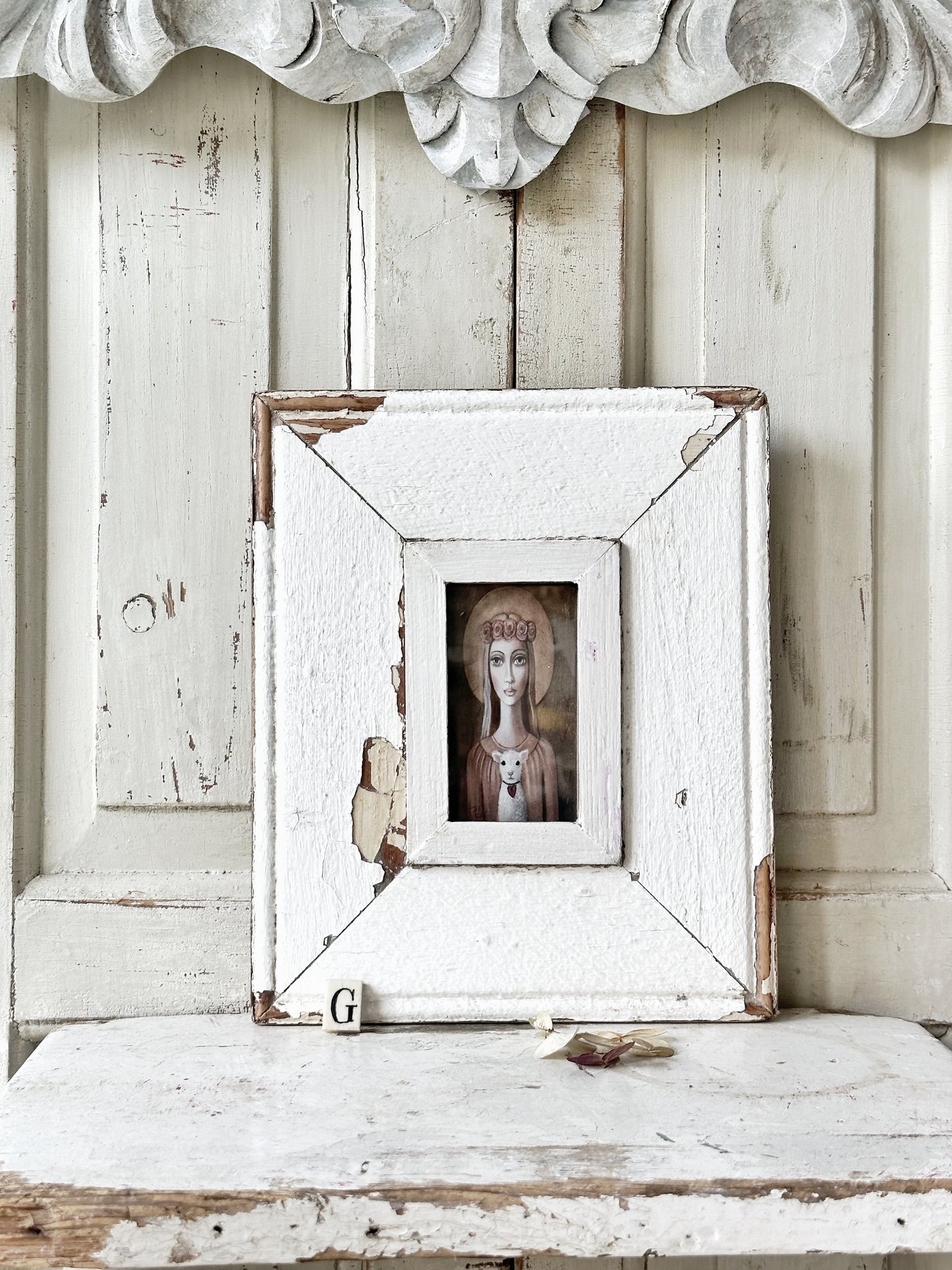 A Beautiful framed portrait of a lady by Sandra Pelser G