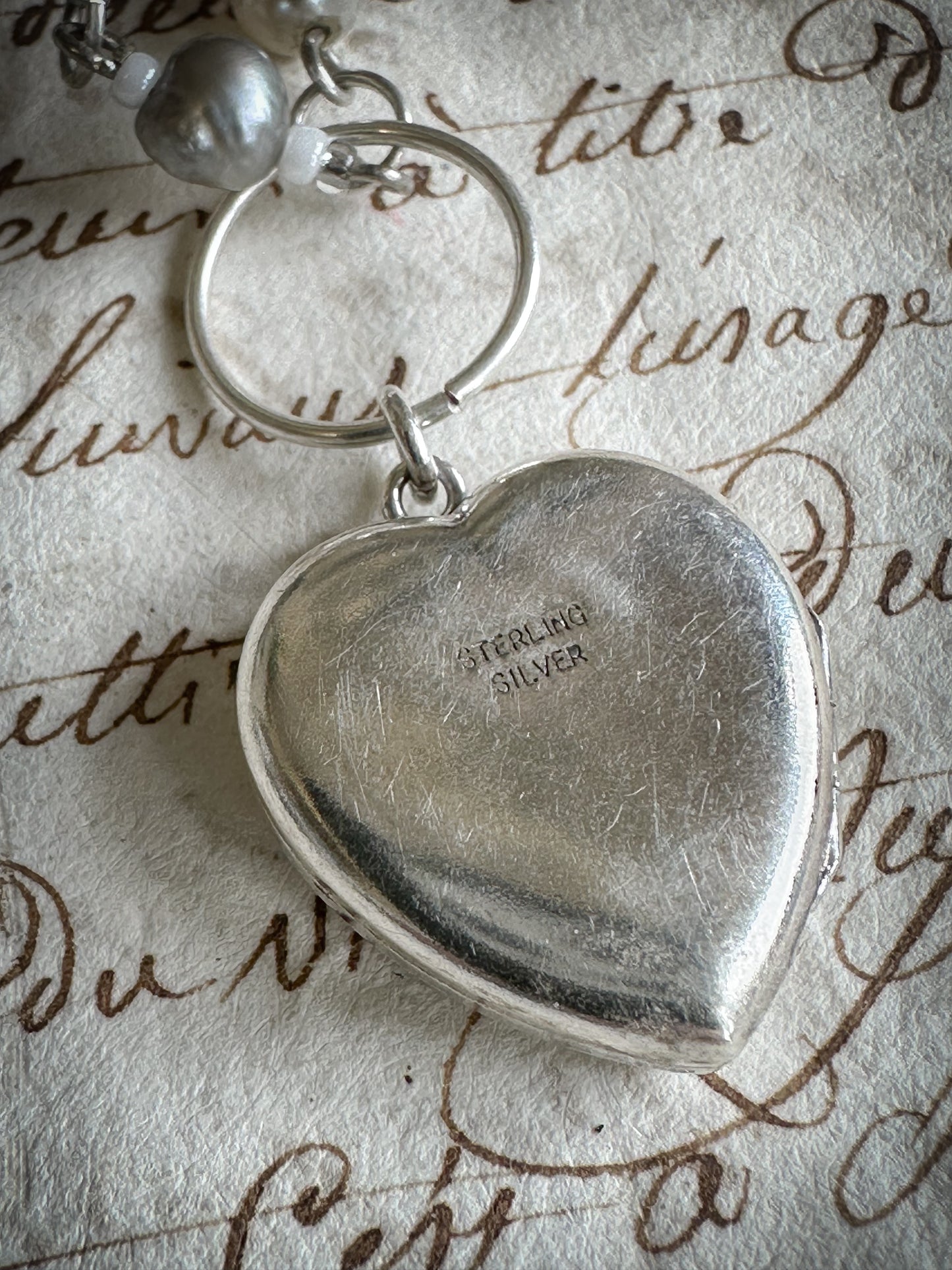 Found Object Vintage Silver Heart Locket Necklace by Jealous Moon Jewellery