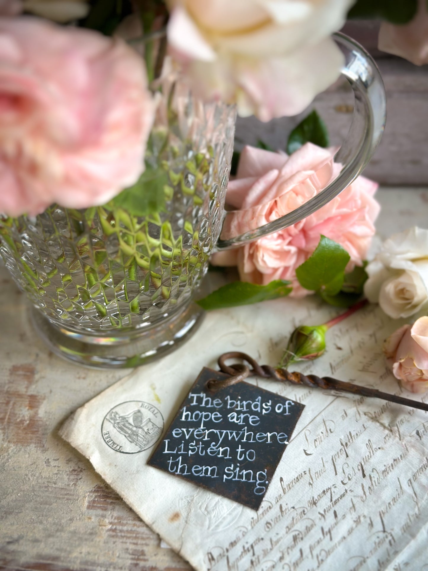 A Hand Painted French Plant Marker