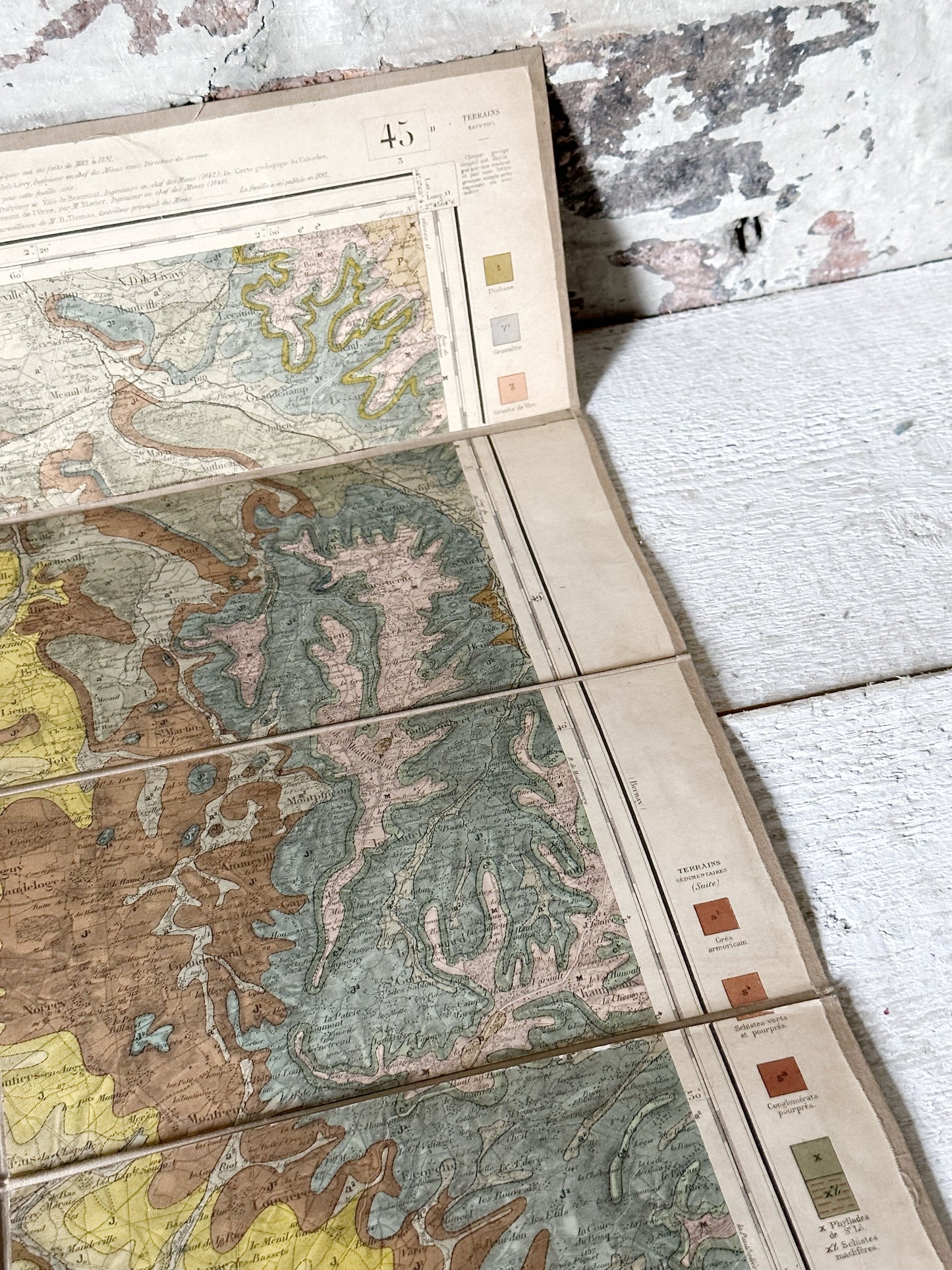 A charming antique French map of amazing quality and design