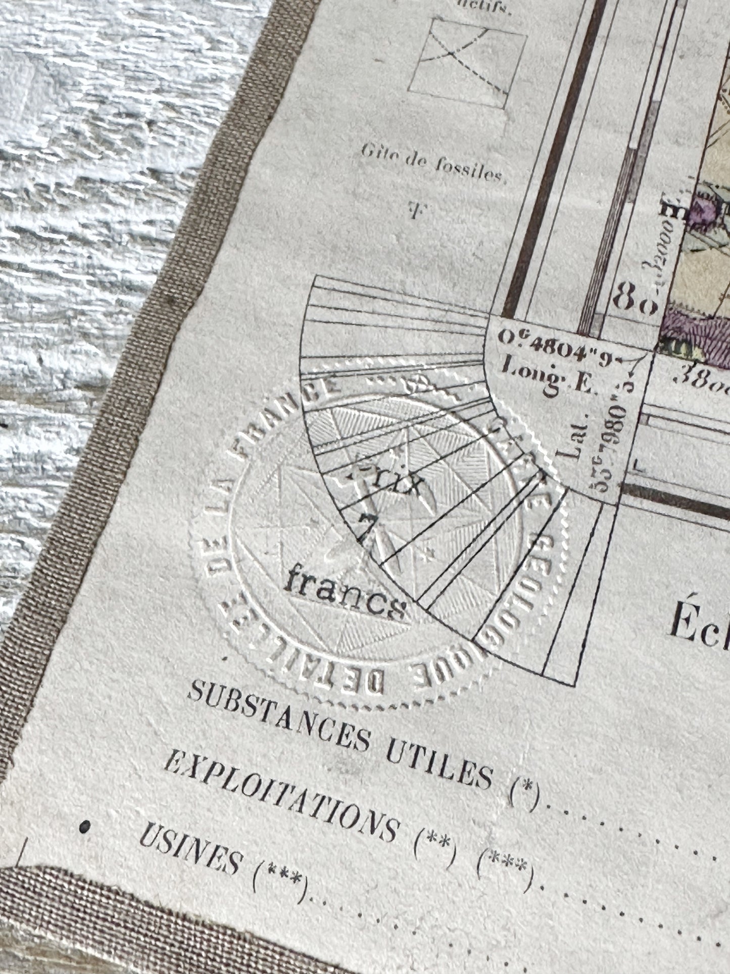 A charming antique French map of amazing quality and design.
