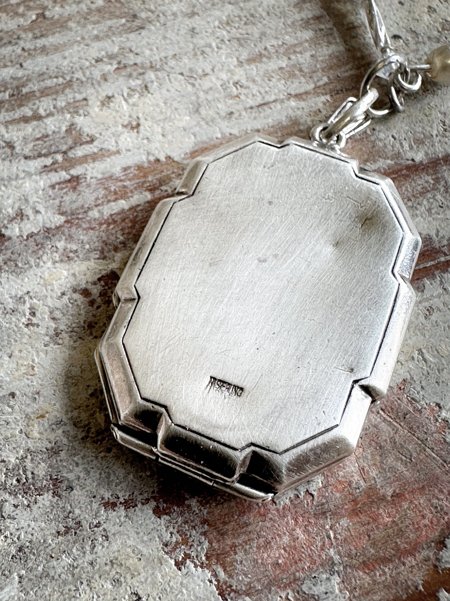 Found Object Aesthetic Movement Silver Locket Necklace by Jealous Moon Jewellery