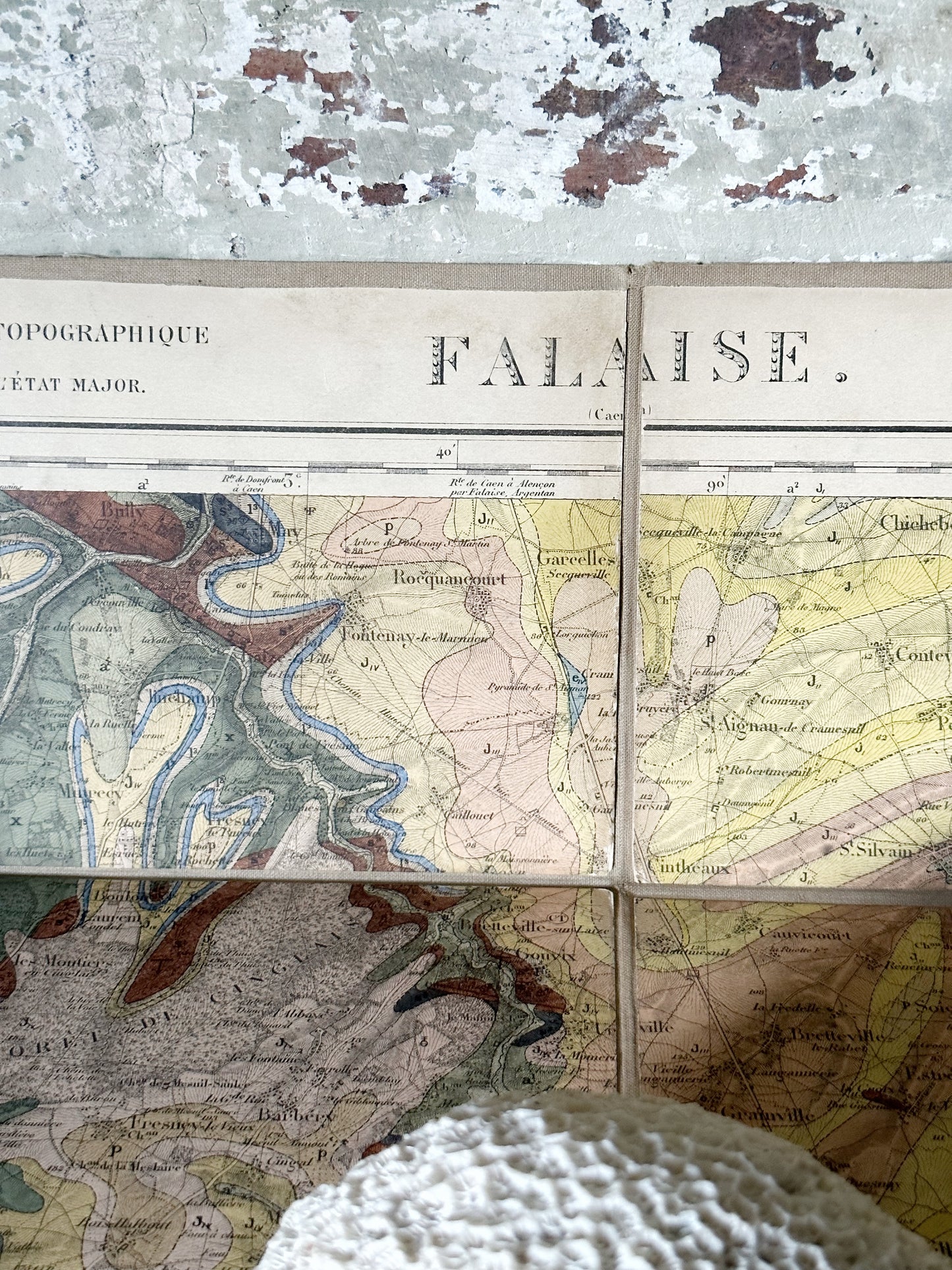 A charming antique French map of amazing quality and design