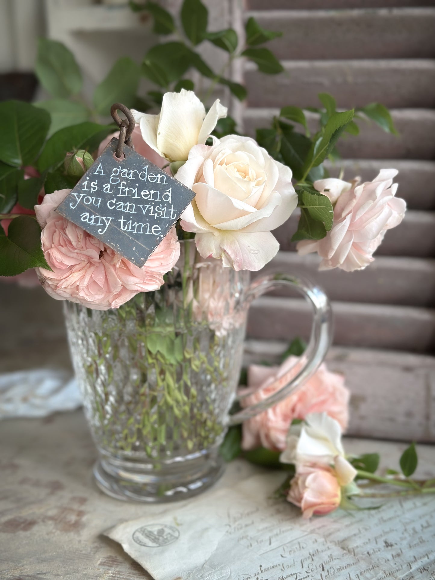 A Hand Painted French Plant Marker