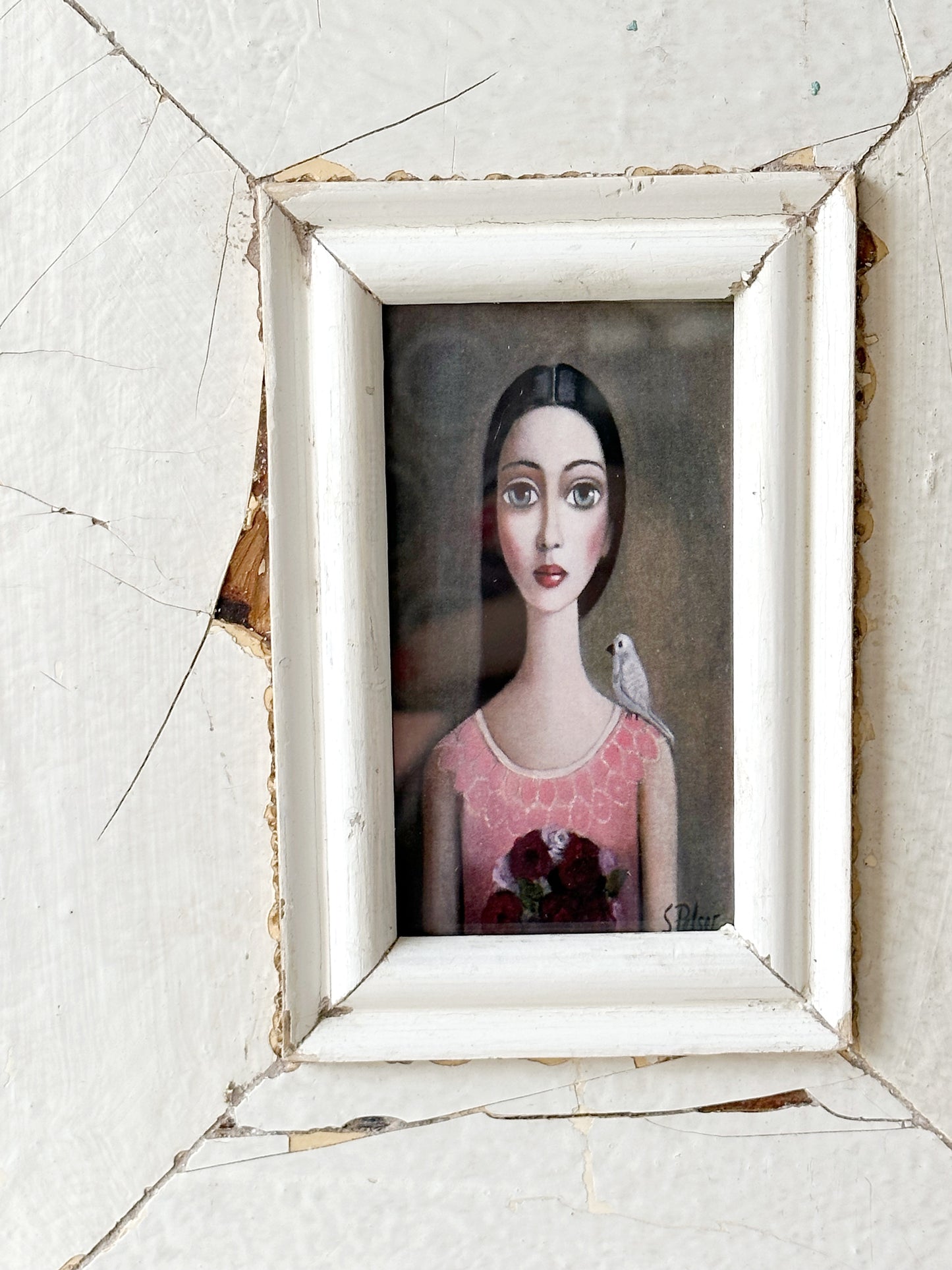 A Beautiful framed portrait of a lady by Sandra Pelser K