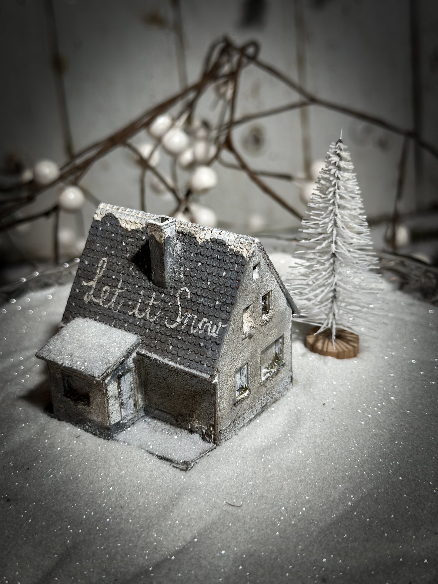 A reworked vintage model German Putz cottage