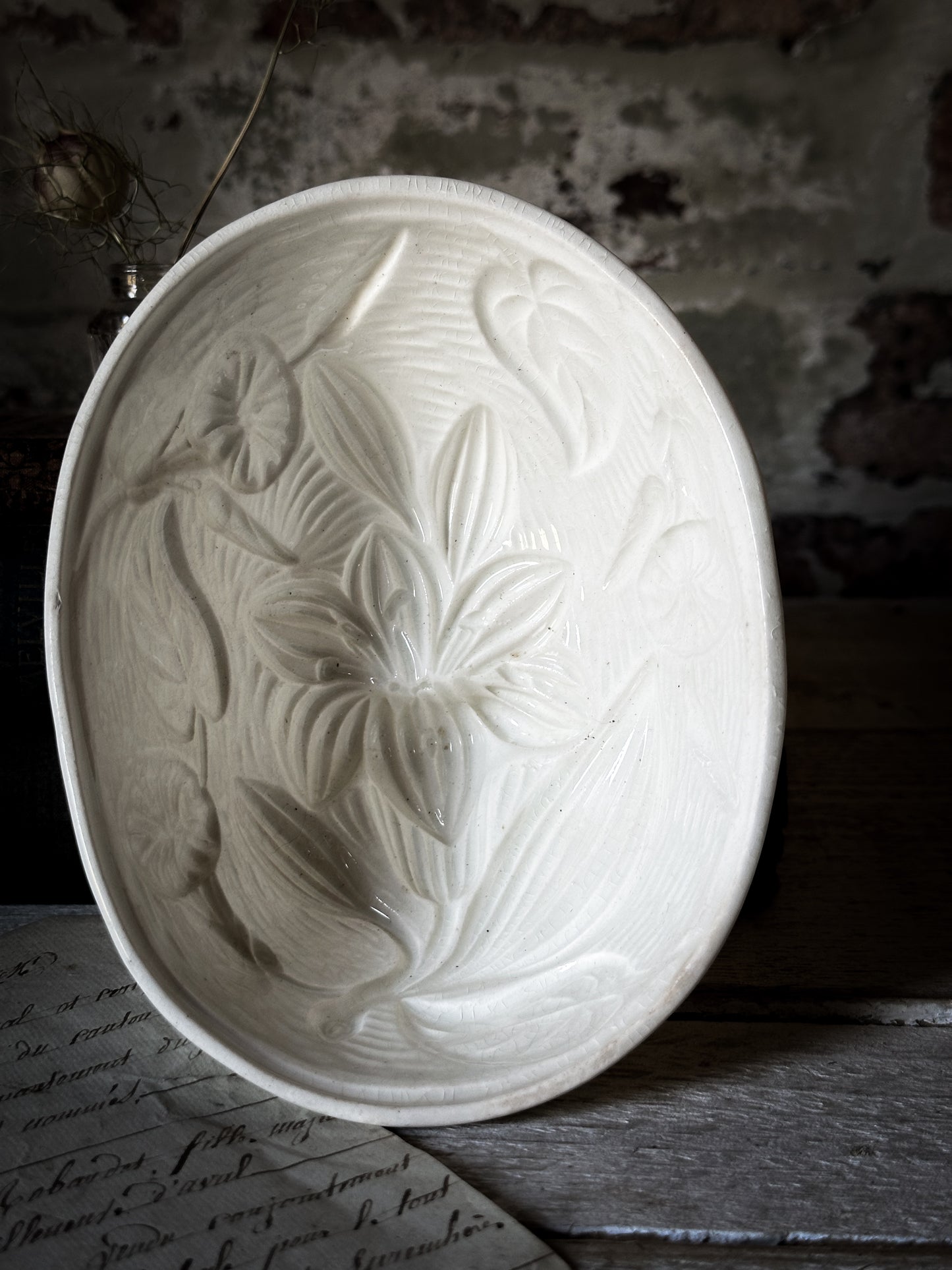 Antique Ironstone Wedgwood Lilly Jelly Mould