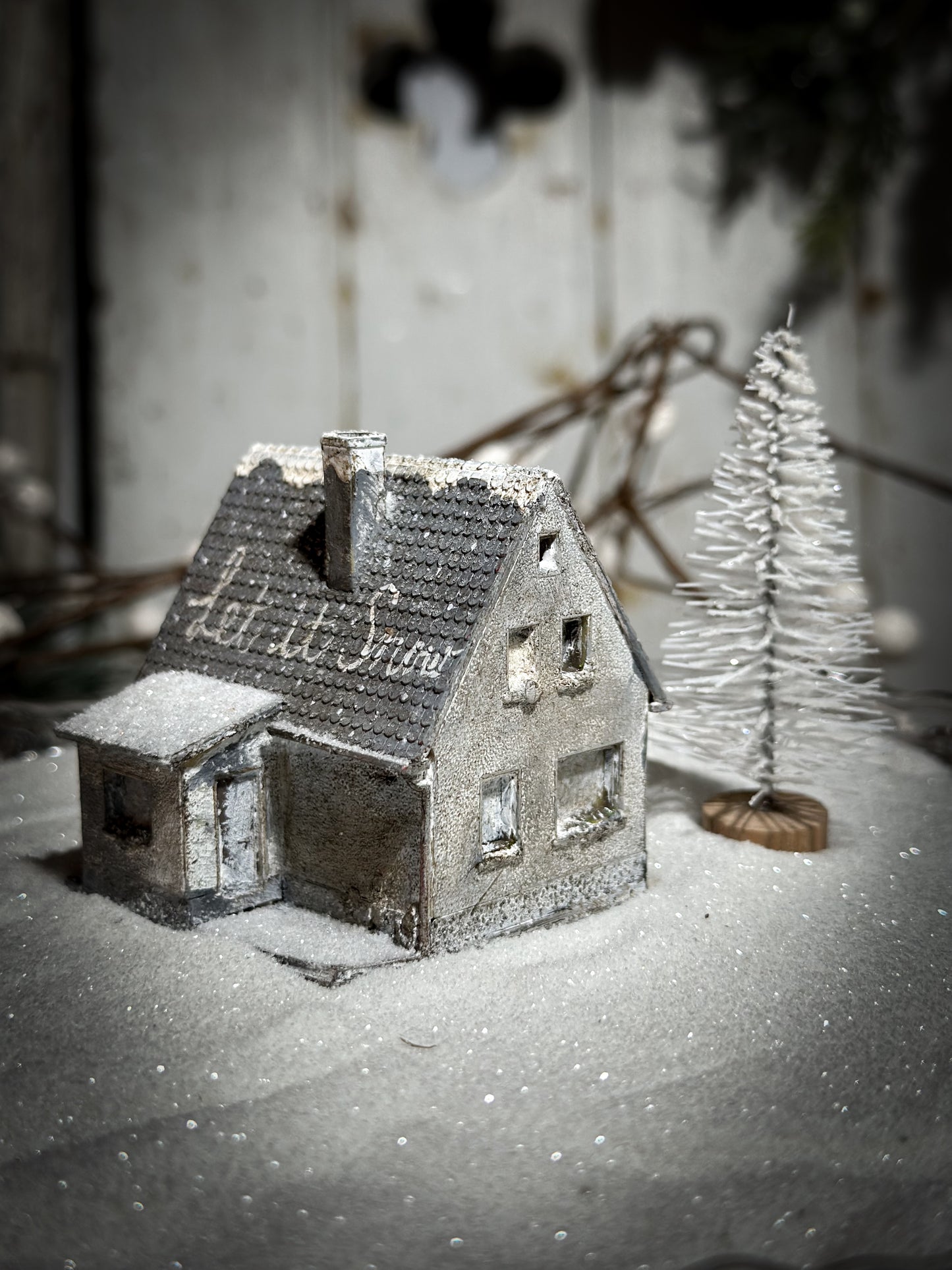 A reworked vintage model German Putz cottage