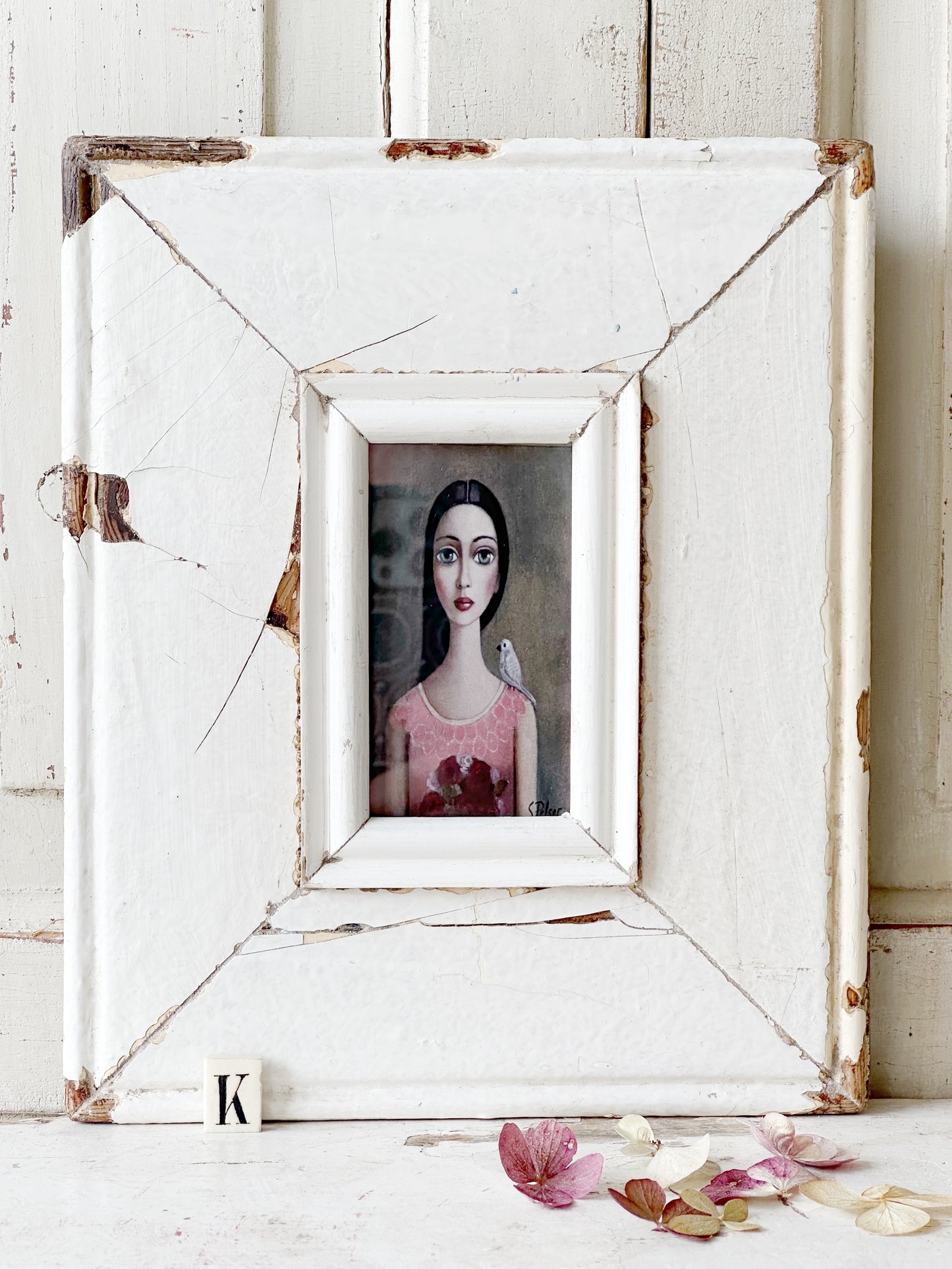 A Beautiful framed portrait of a lady by Sandra Pelser K
