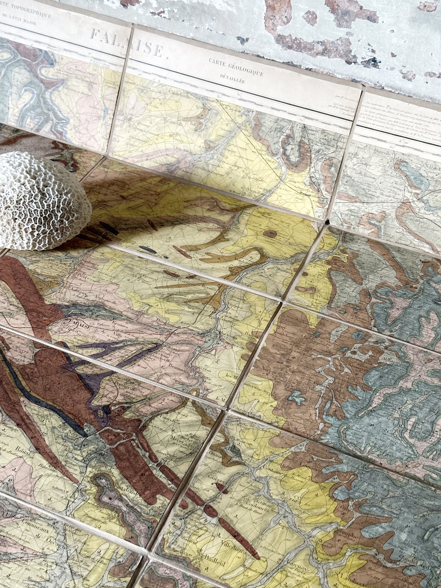 A charming antique French map of amazing quality and design