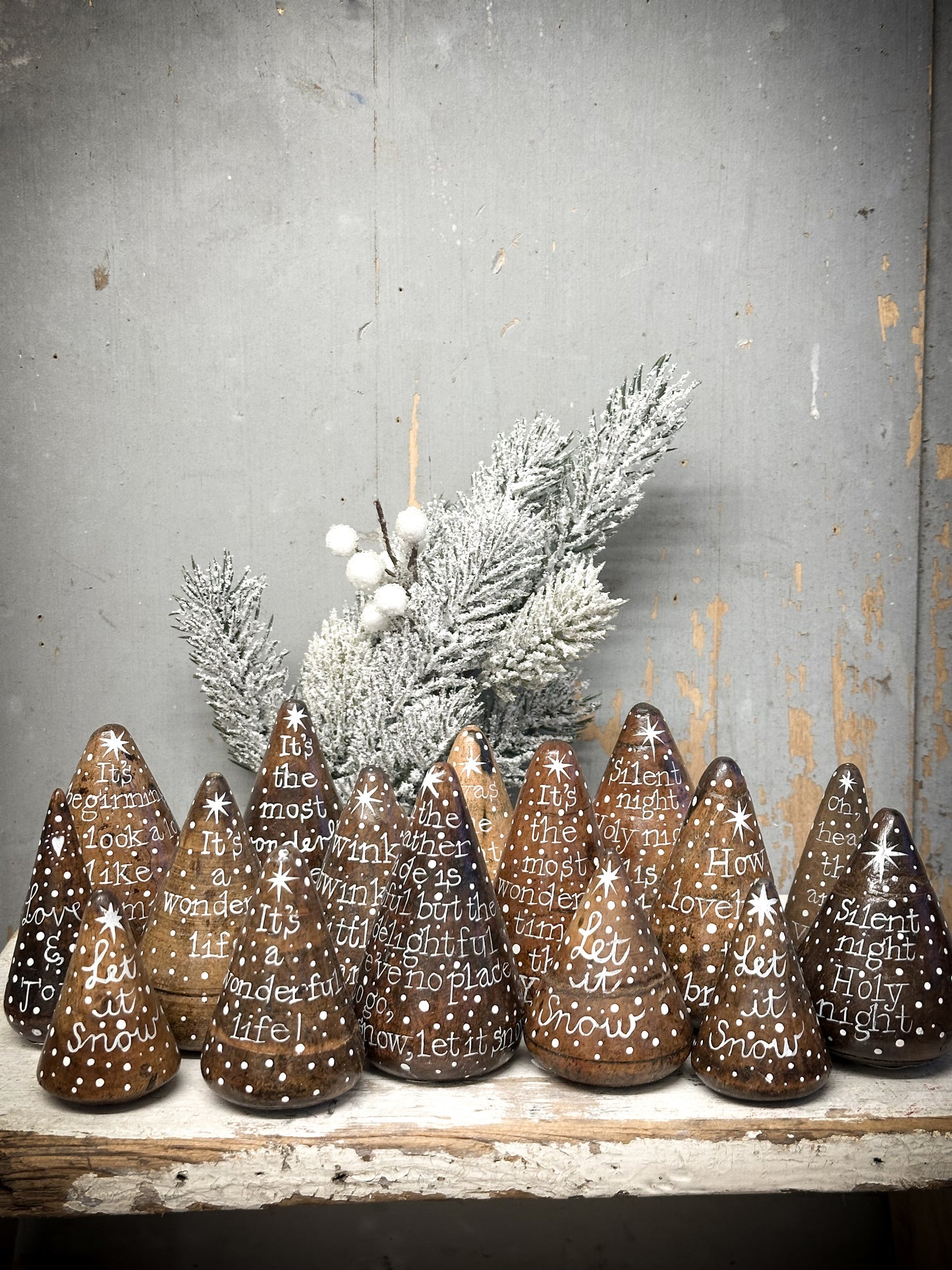 A Large Hand Painted Antique Plumber’s Turnpin ‘Twas The Night Before Christmas