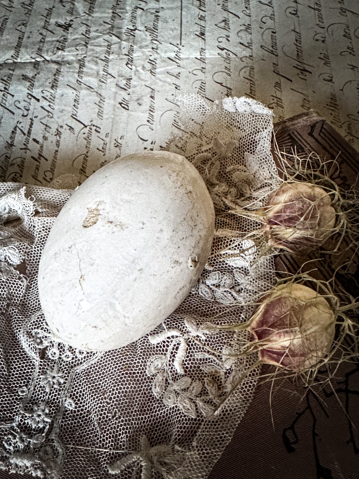 Antique ceramic “Broody egg”