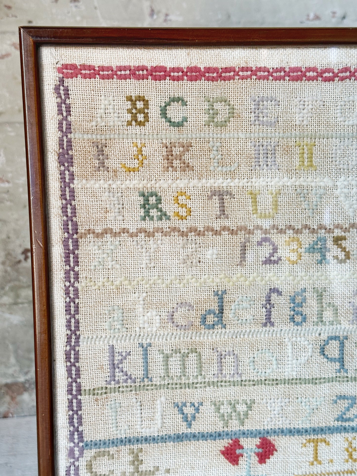 A late 1900’s Framed sampler