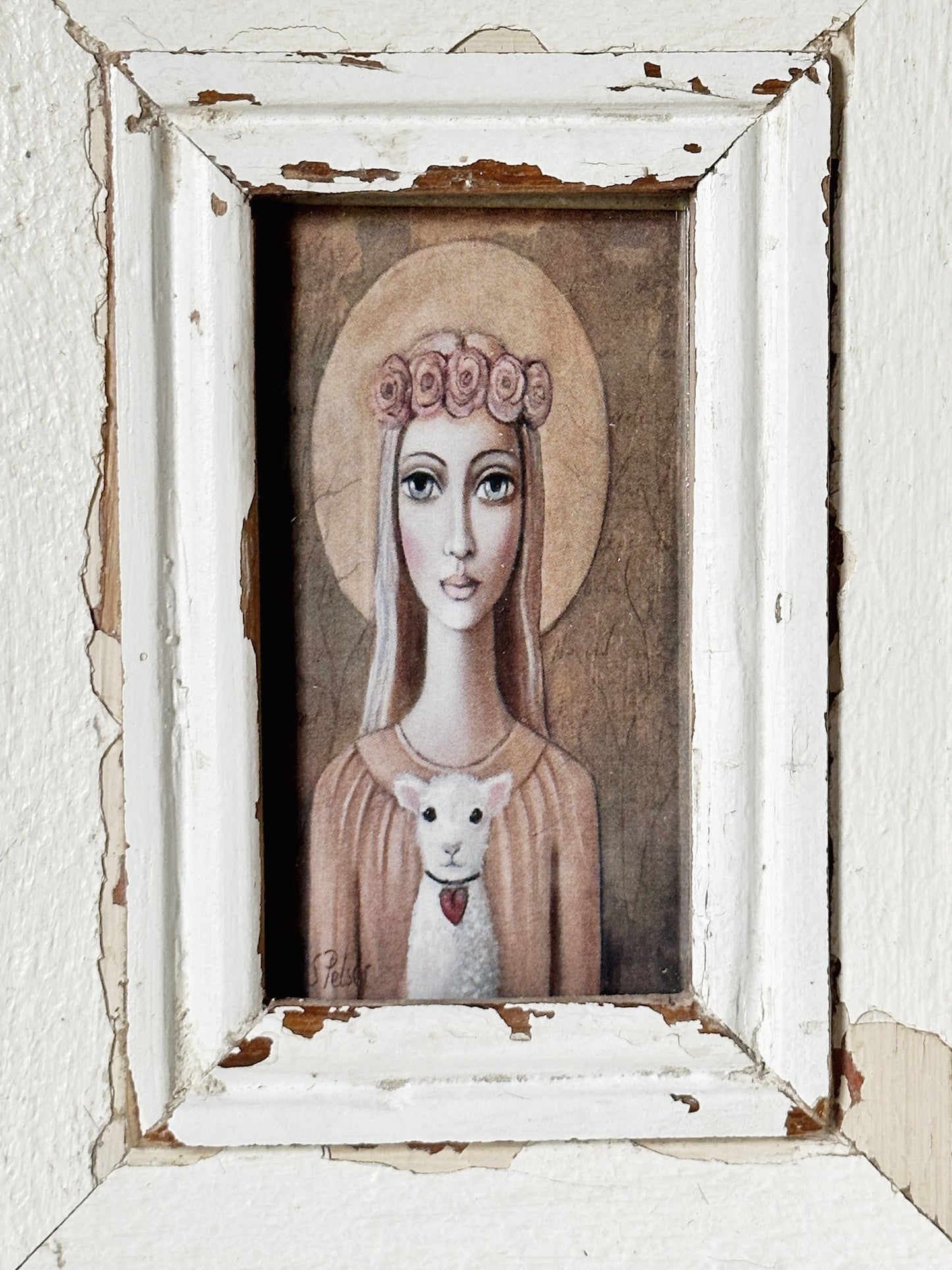 A Beautiful framed portrait of a lady by Sandra Pelser P