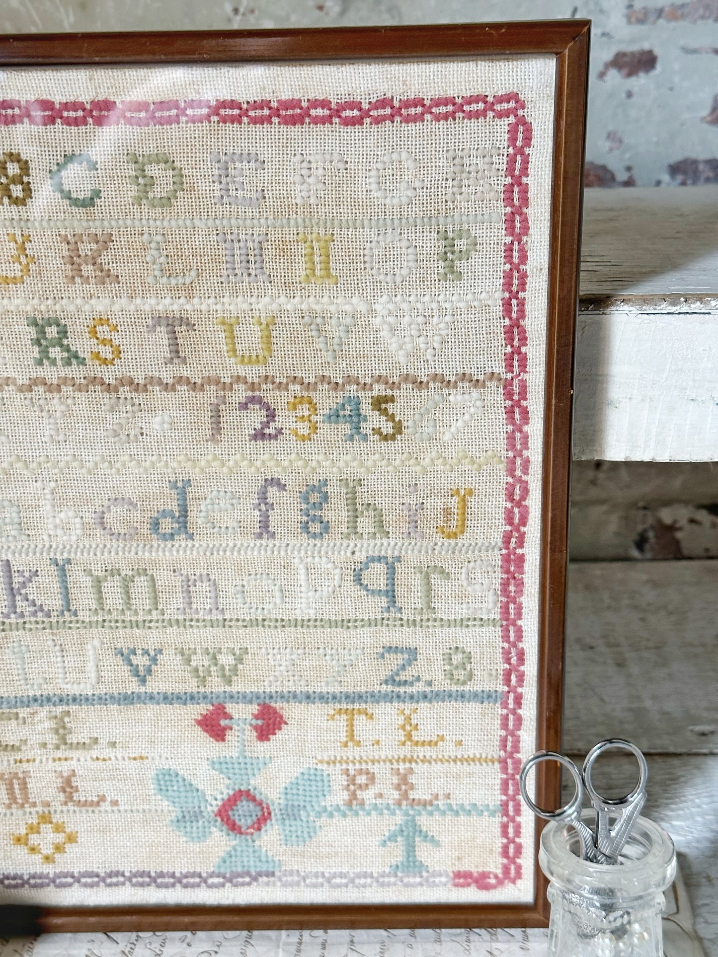 A late 1900’s Framed sampler
