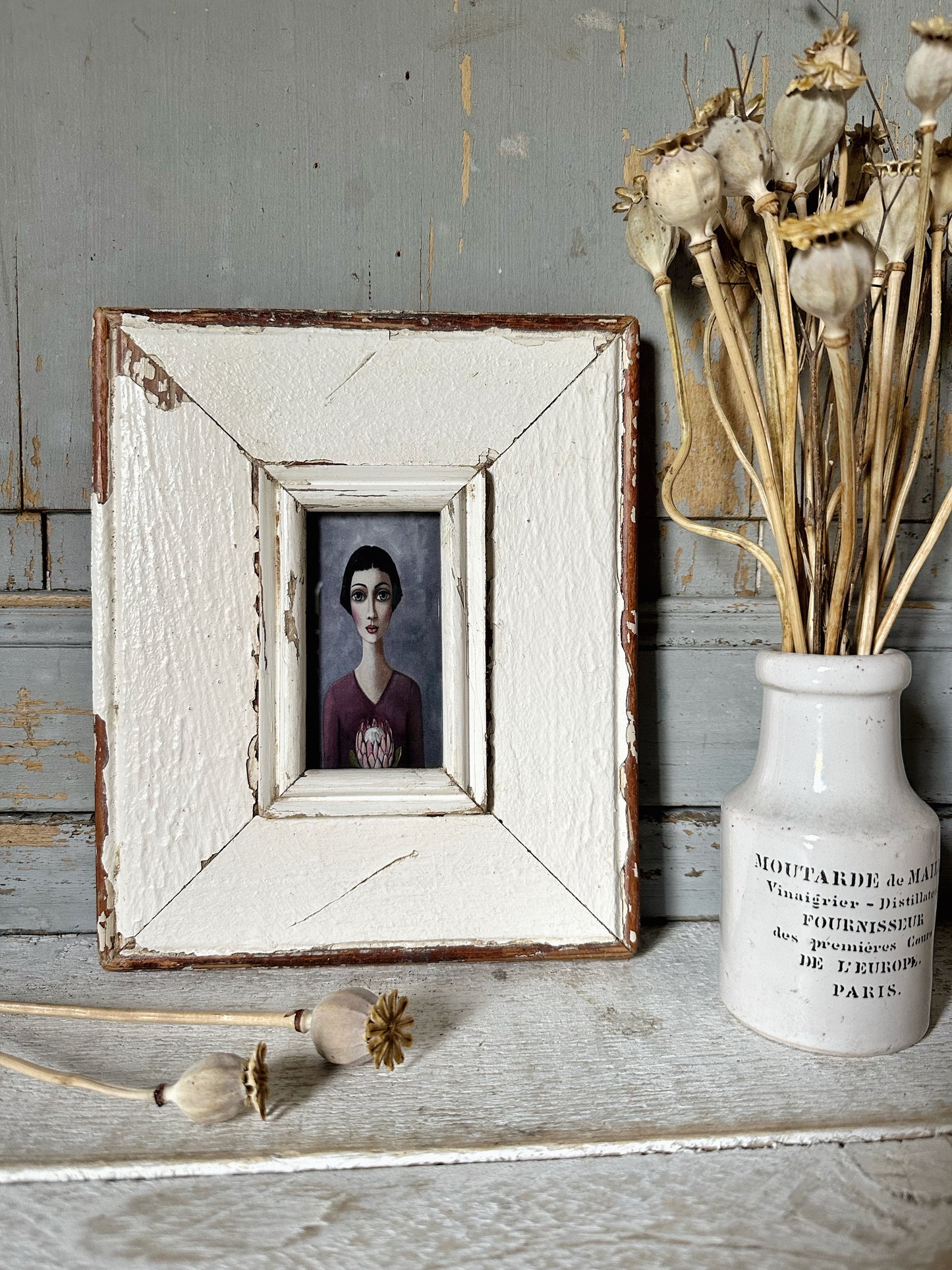 A Beautiful framed portrait of a lady by Sandra Pelser K
