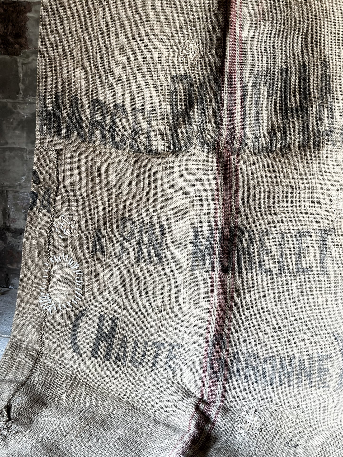 French antique hessian grain sack