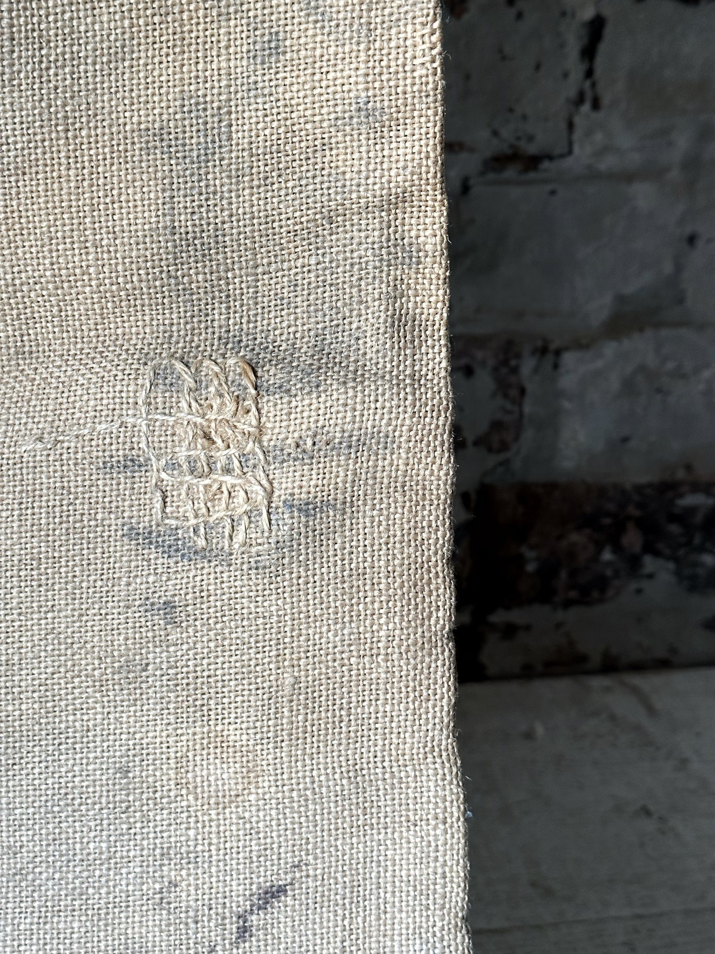 French antique hessian grain sack