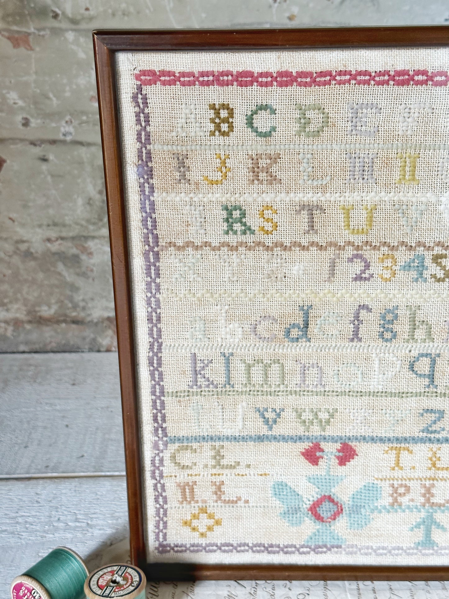 A late 1900’s Framed sampler